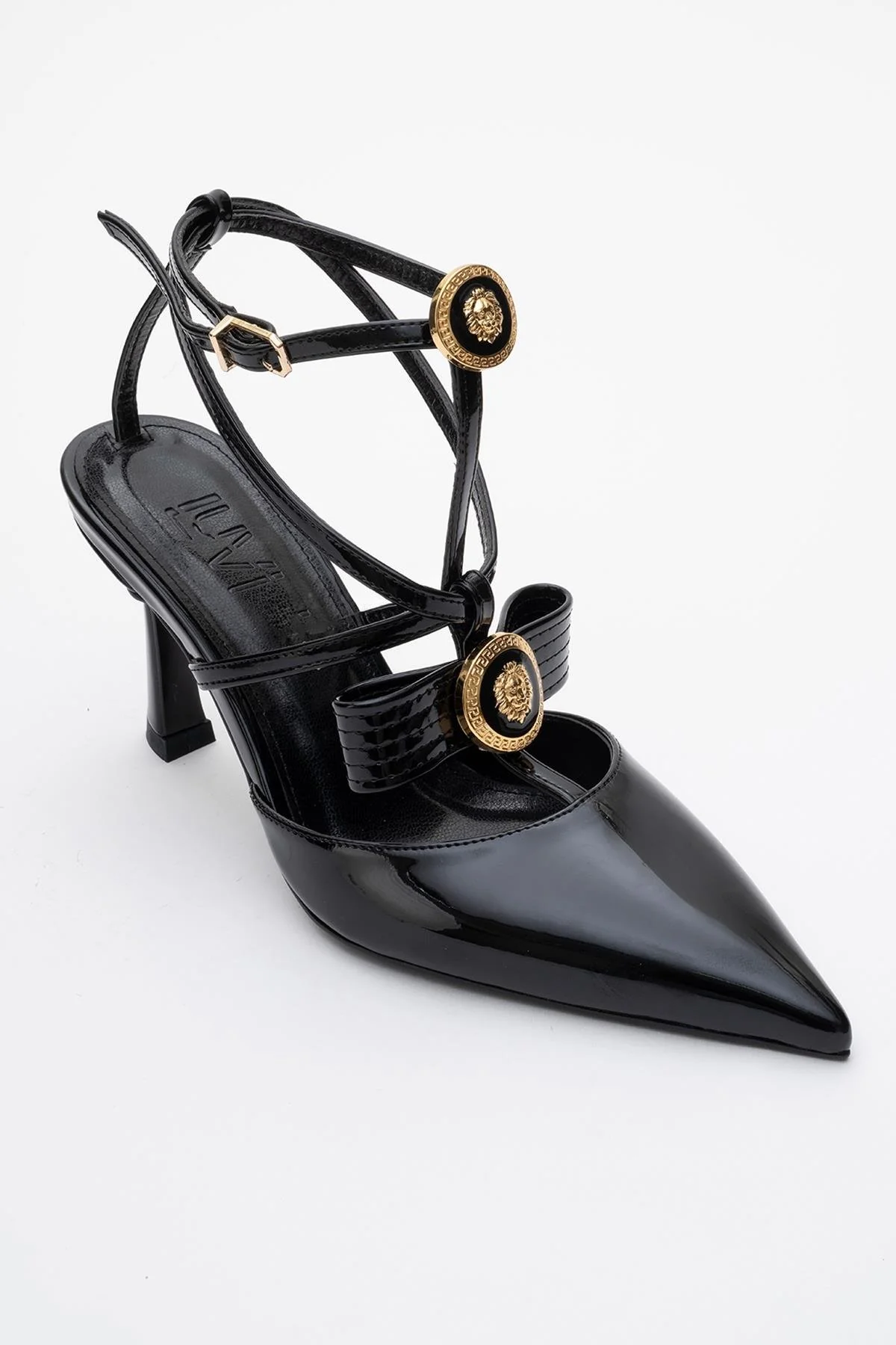 Peal - Black Patent Heeled Shoe (Women) - Image 4