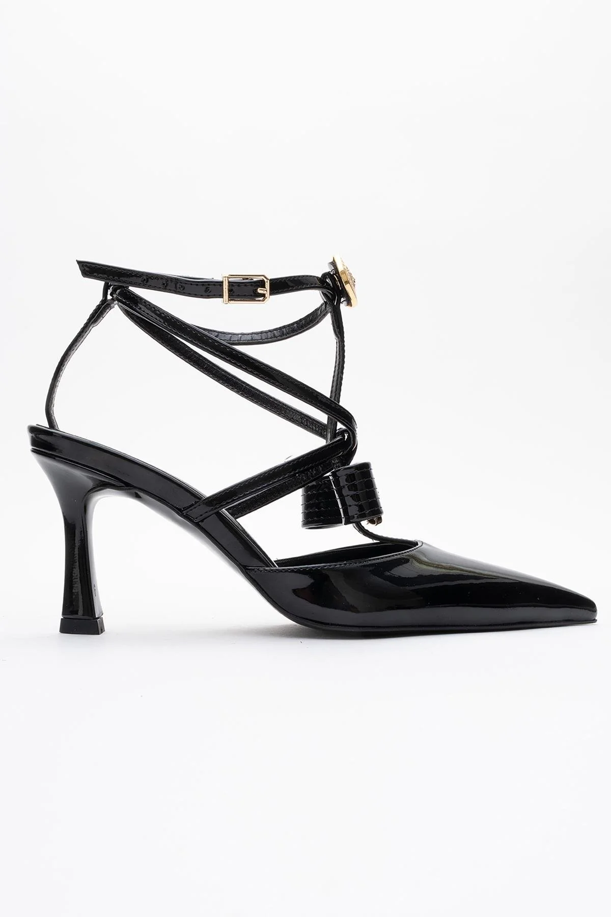 Peal - Black Patent Heeled Shoe (Women) - Image 7
