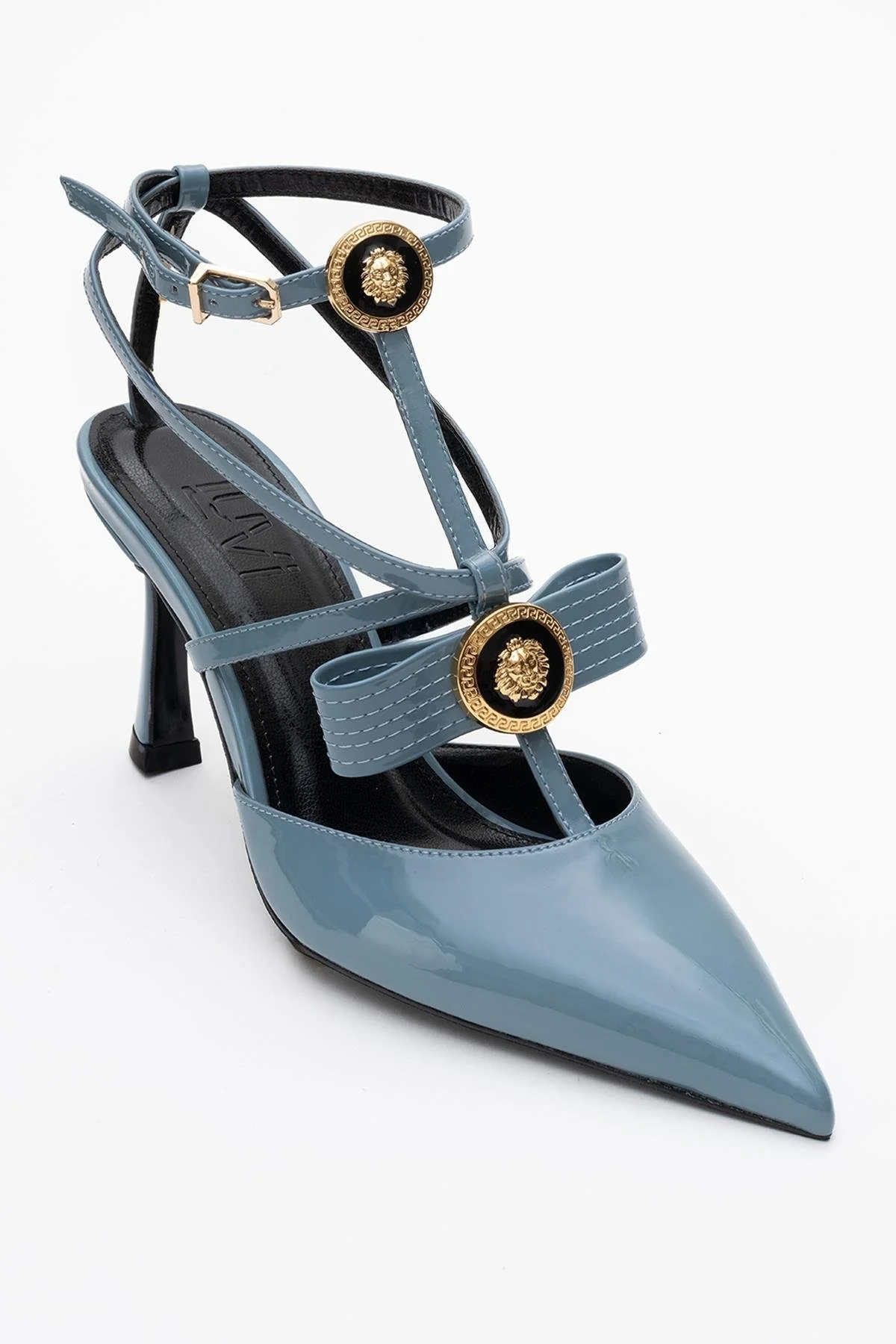 Peal - Blue Patent Heeled Shoe (Women) - Image 4