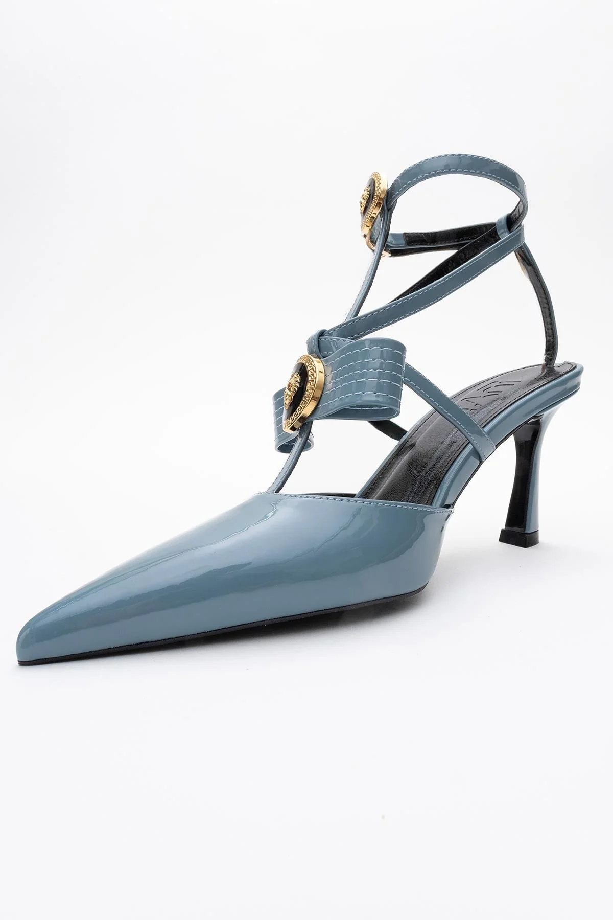 Peal - Blue Patent Heeled Shoe (Women) - Image 5