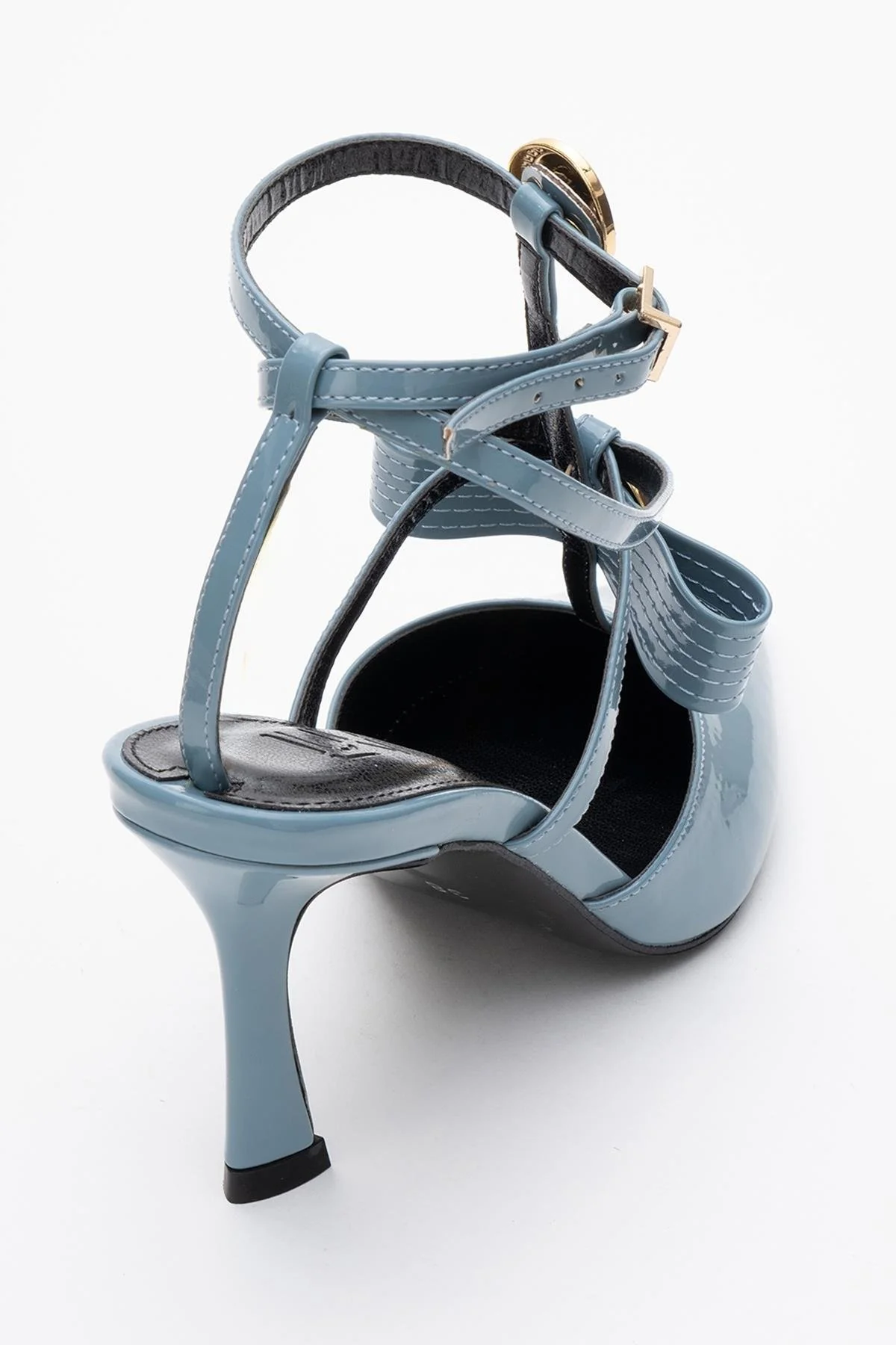 Peal - Blue Patent Heeled Shoe (Women) - Image 6