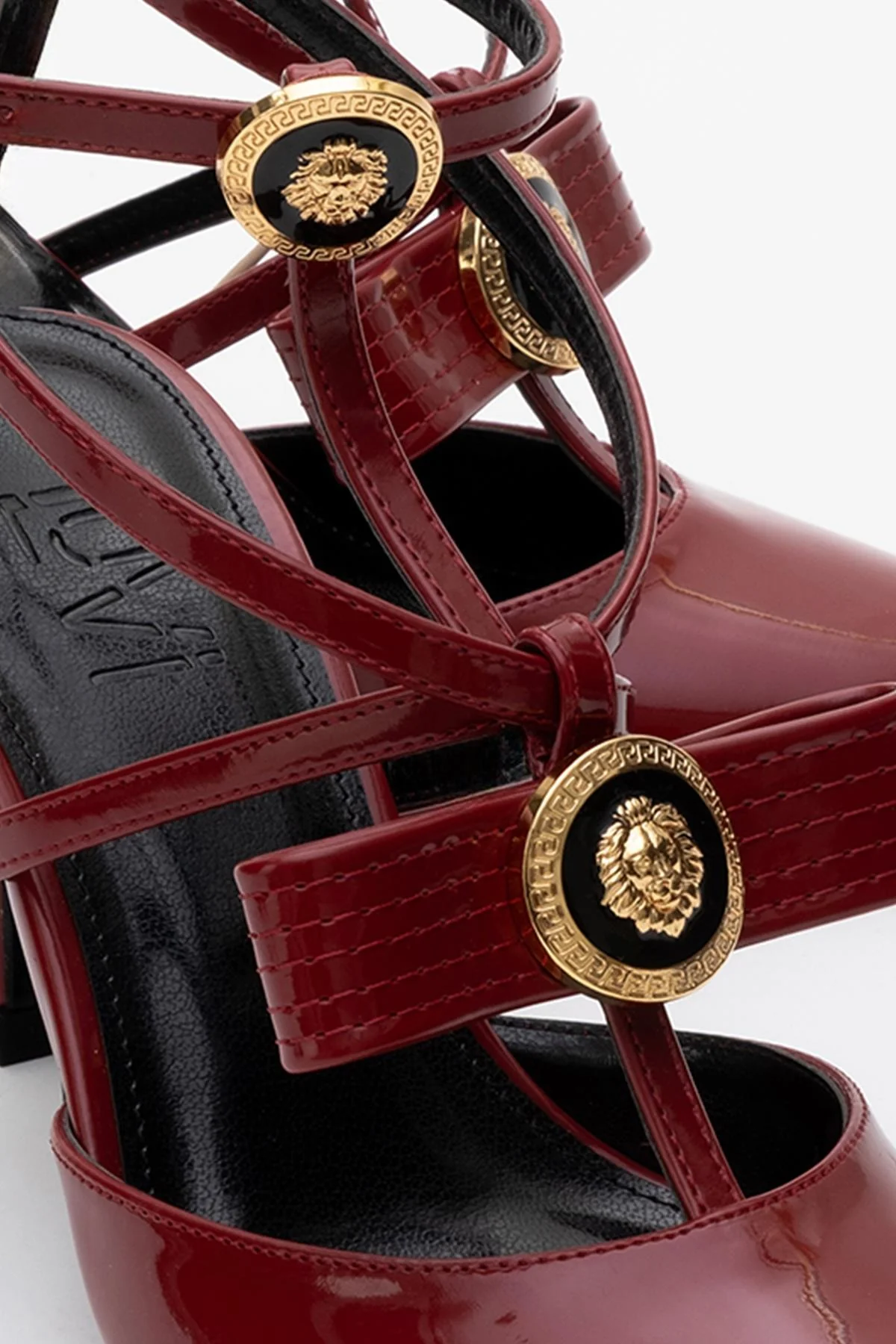 Peal - Burgundy Patent Heeled Shoe (Women) - Image 2