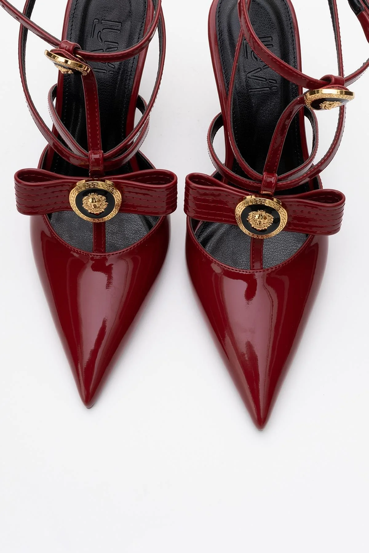 Peal - Burgundy Patent Heeled Shoe (Women) - Image 3