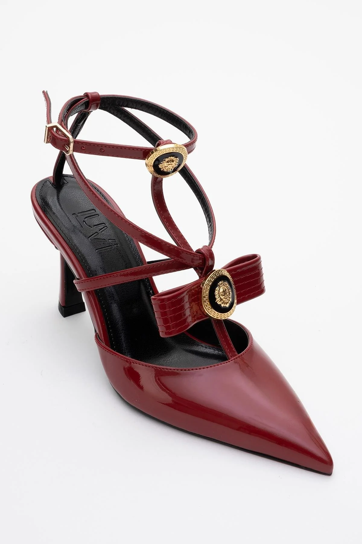Peal - Burgundy Patent Heeled Shoe (Women) - Image 4