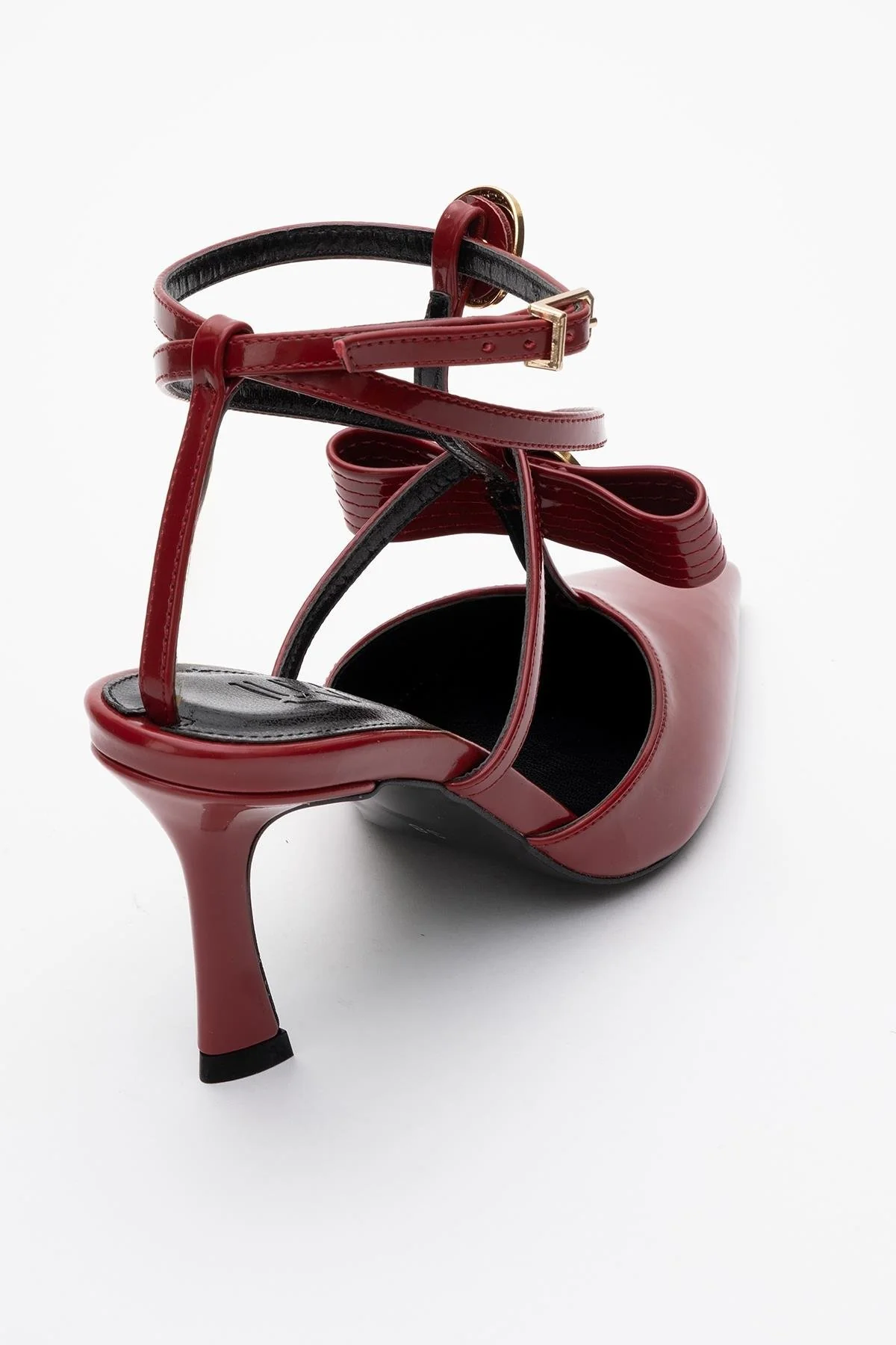 Peal - Burgundy Patent Heeled Shoe (Women) - Image 6