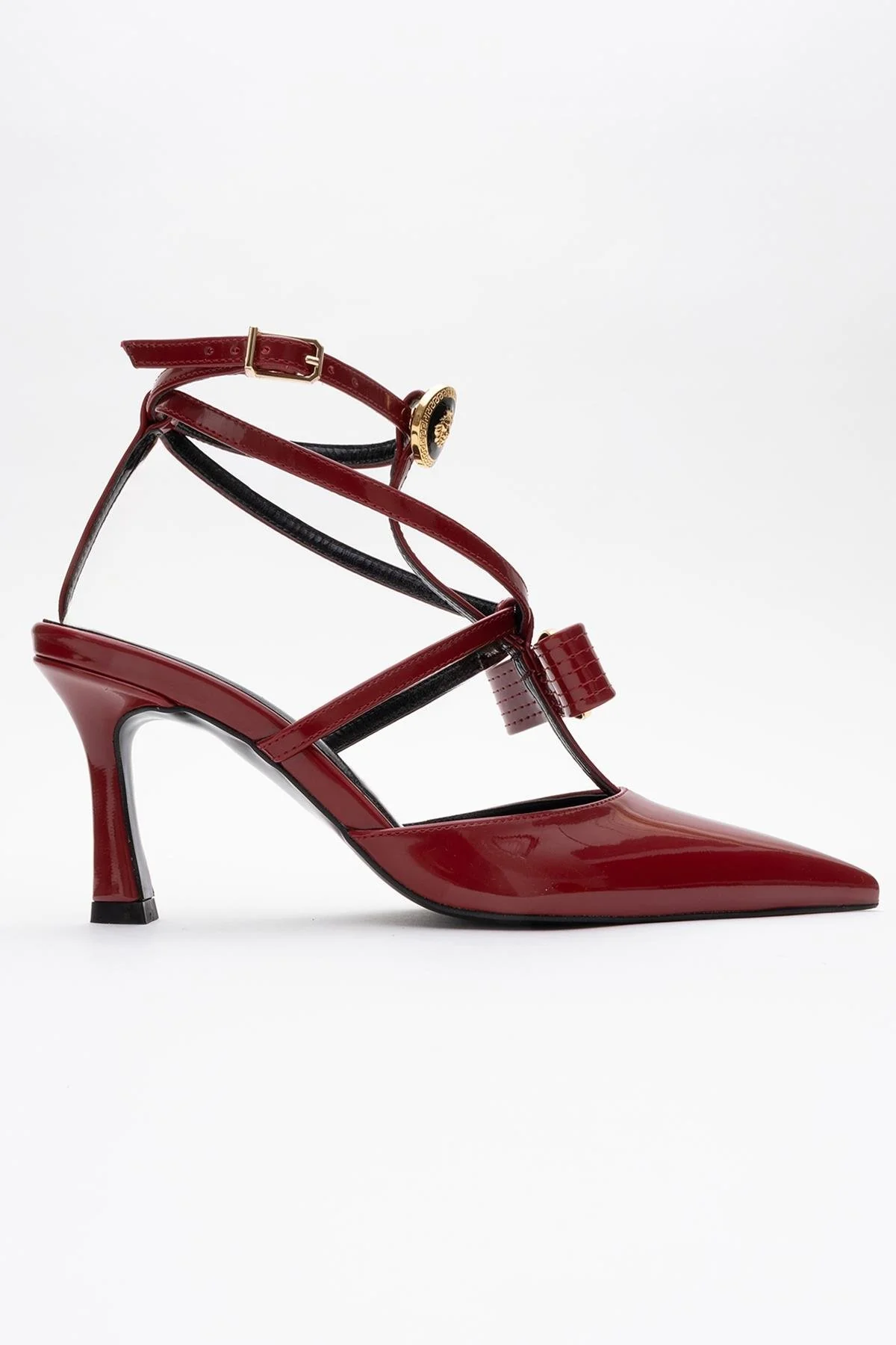 Peal - Burgundy Patent Heeled Shoe (Women) - Image 7