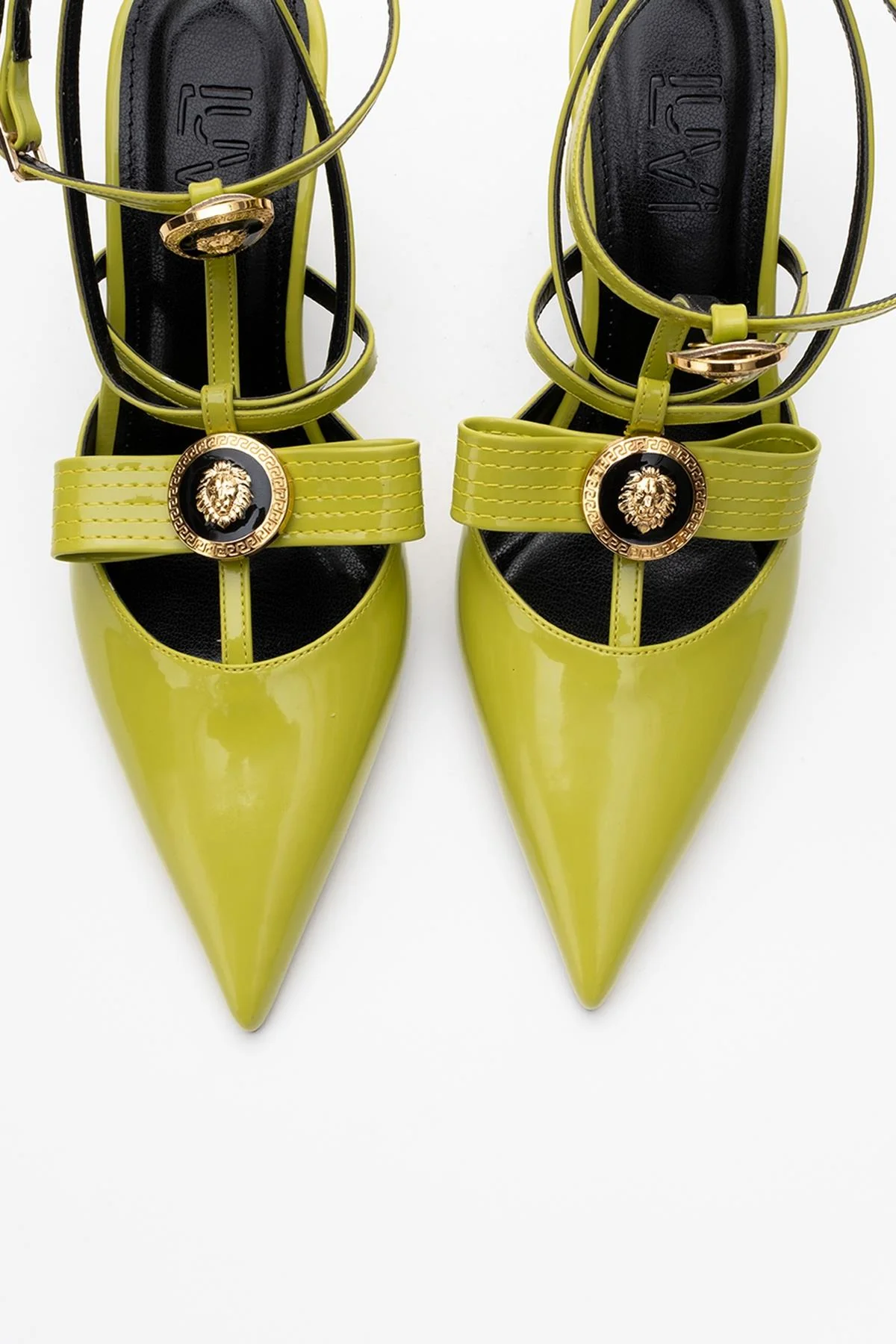 Peal - Green Patent Heeled Shoe (Women) - Image 3