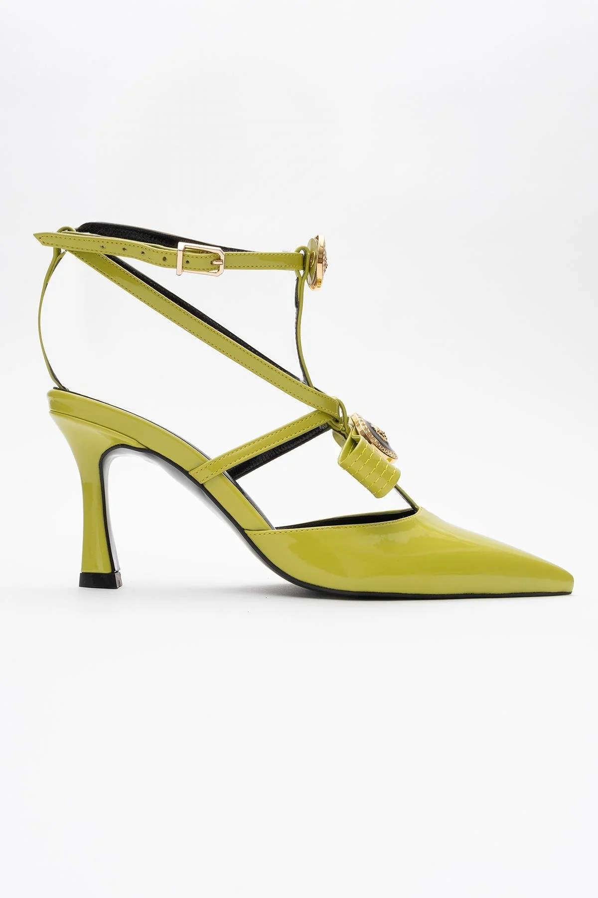 Peal - Green Patent Heeled Shoe (Women) - Image 7