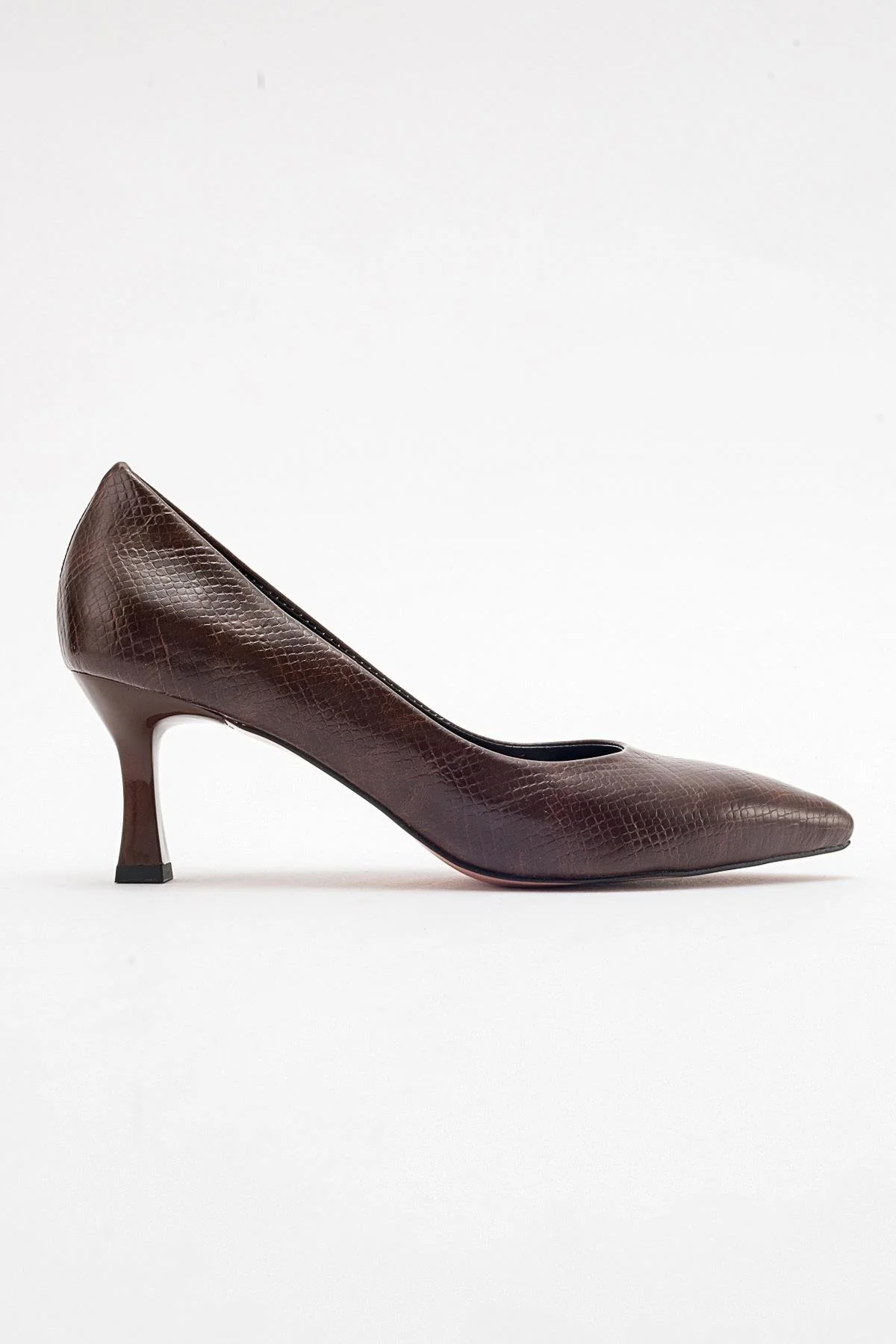 Pedra - Brown Printed Heeled Shoe (Women) - Image 6