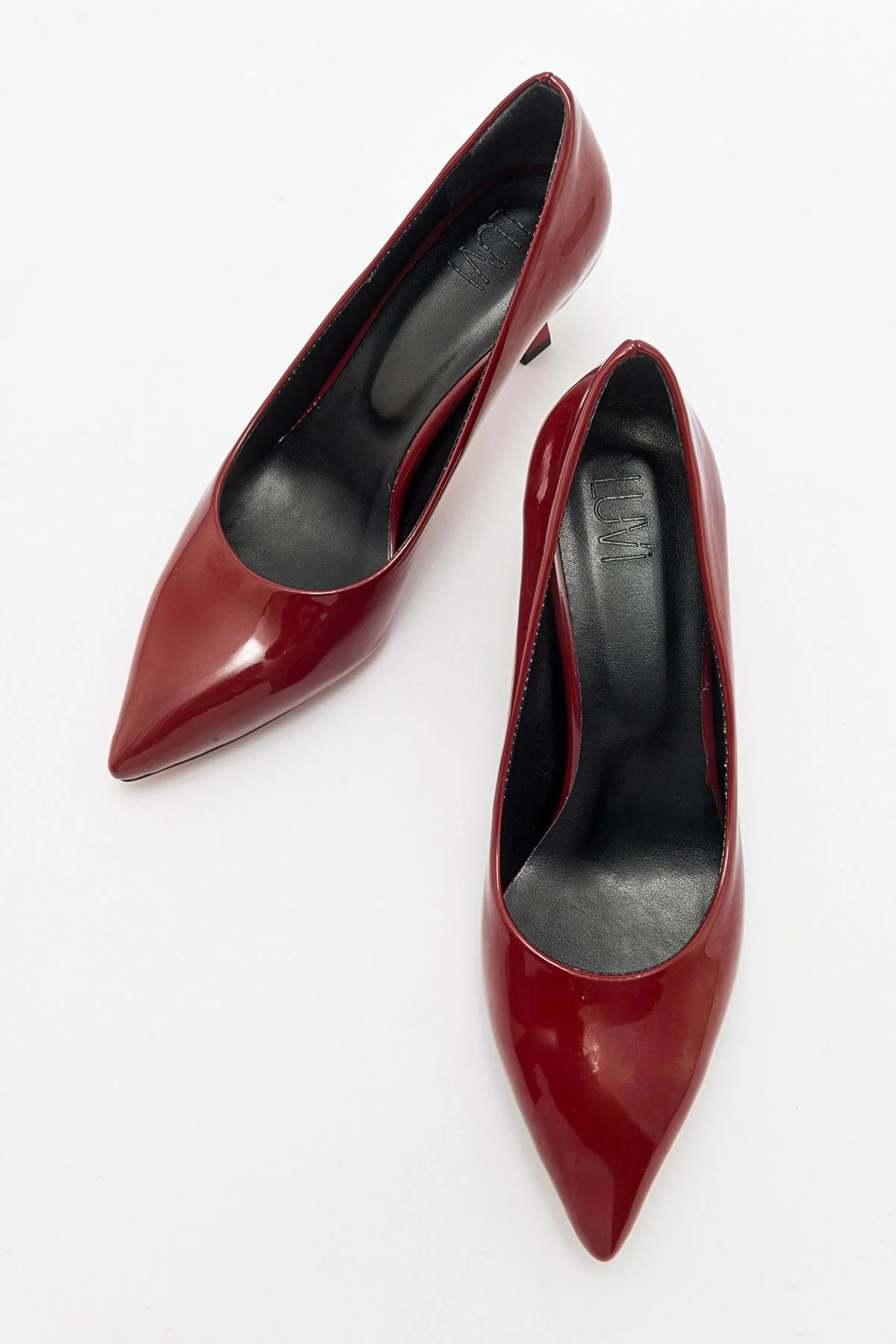Pedra - Burgundy Patent Heeled Shoe (Women) - Image 2