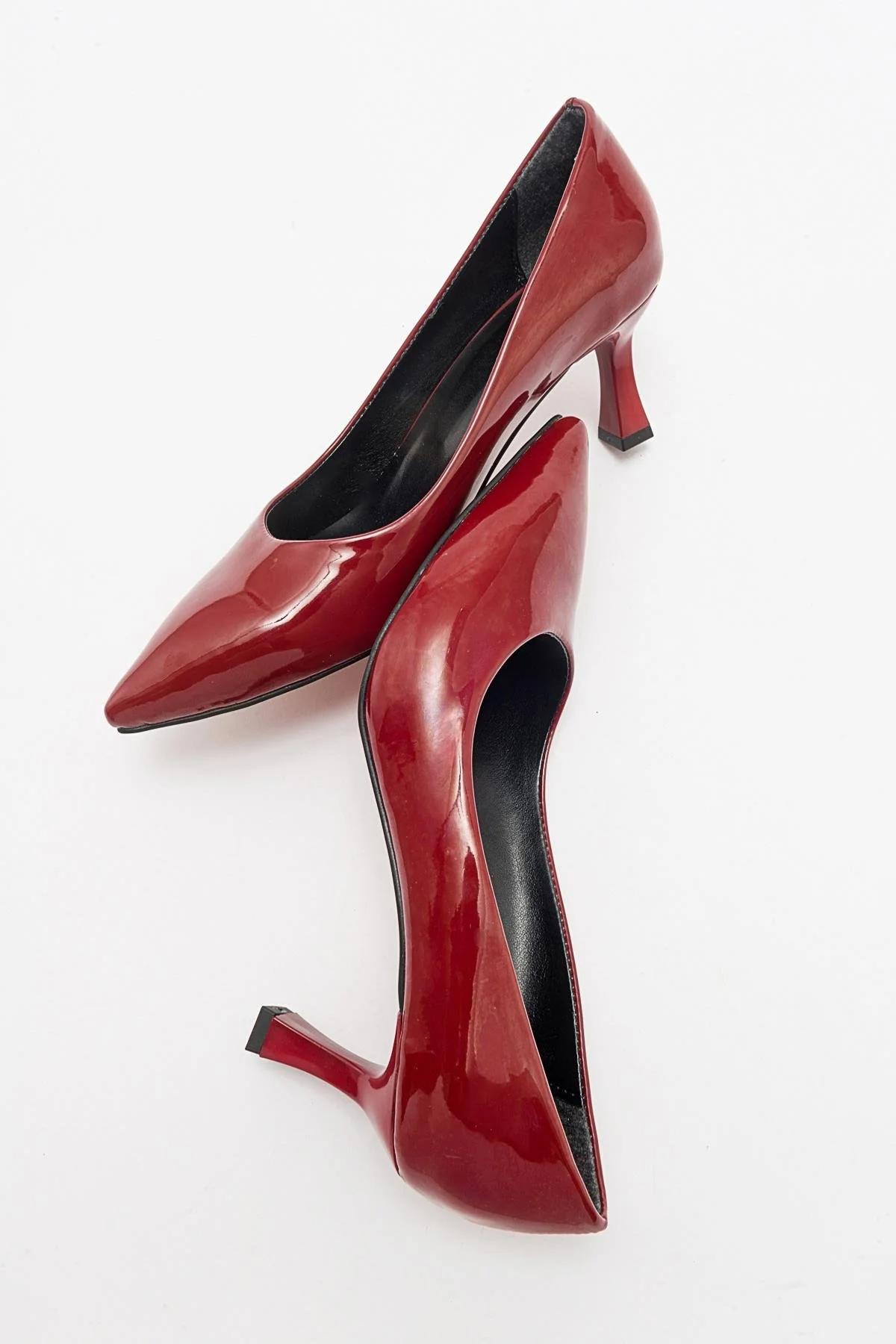 Pedra - Burgundy Patent Heeled Shoe (Women) - Image 4