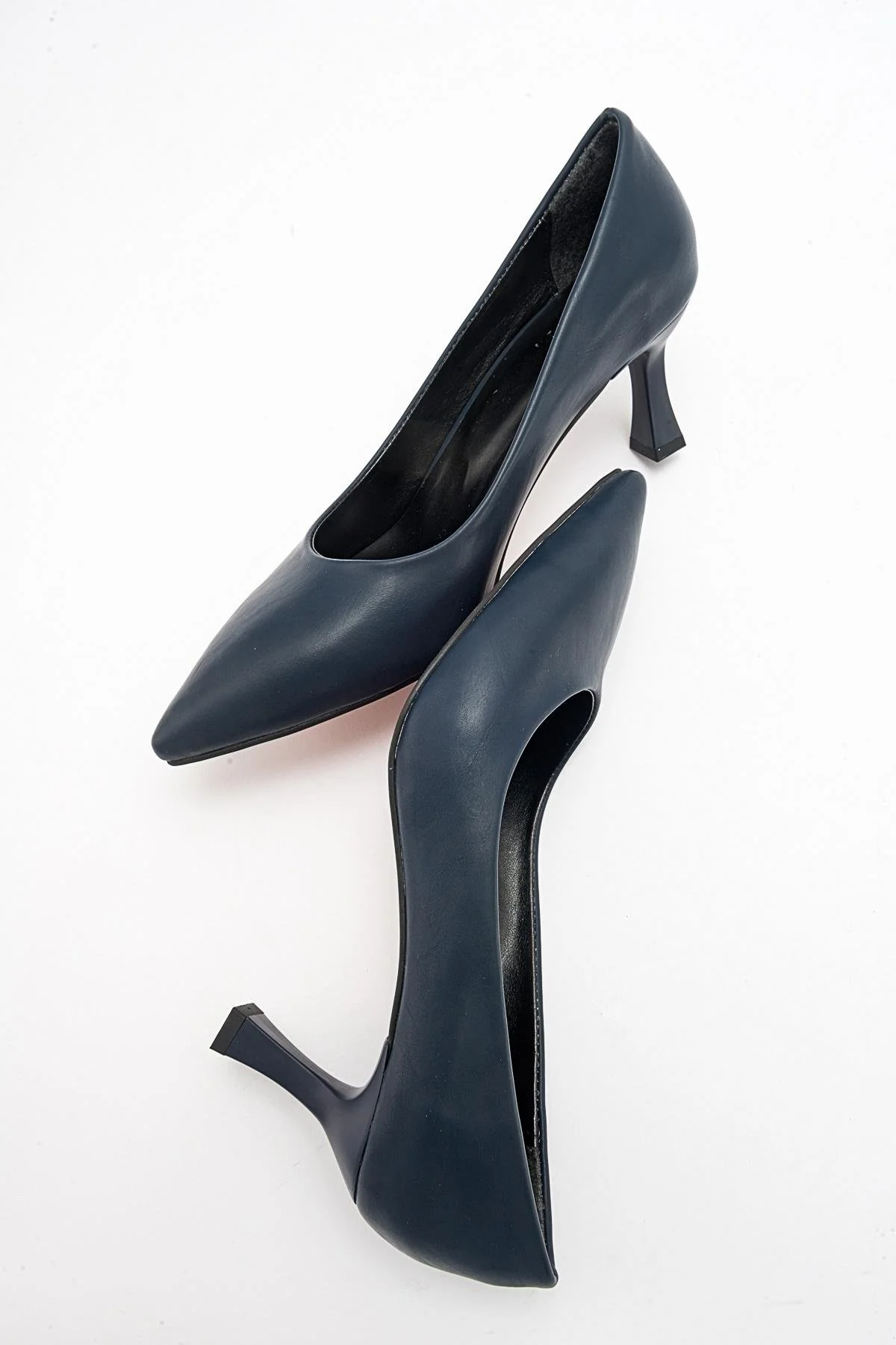 Pedra - Navy Heeled Shoe (Women) - Image 3