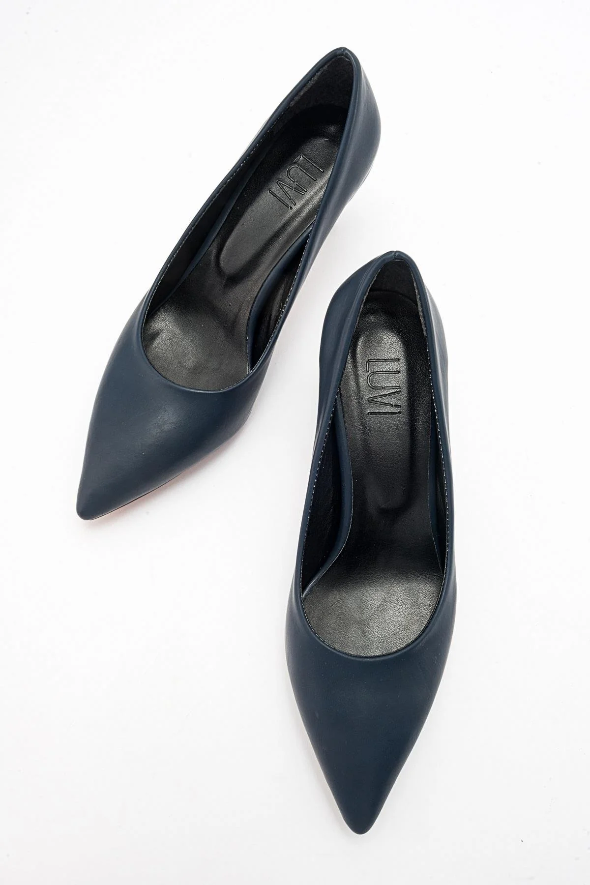 Pedra - Navy Heeled Shoe (Women) - Image 4