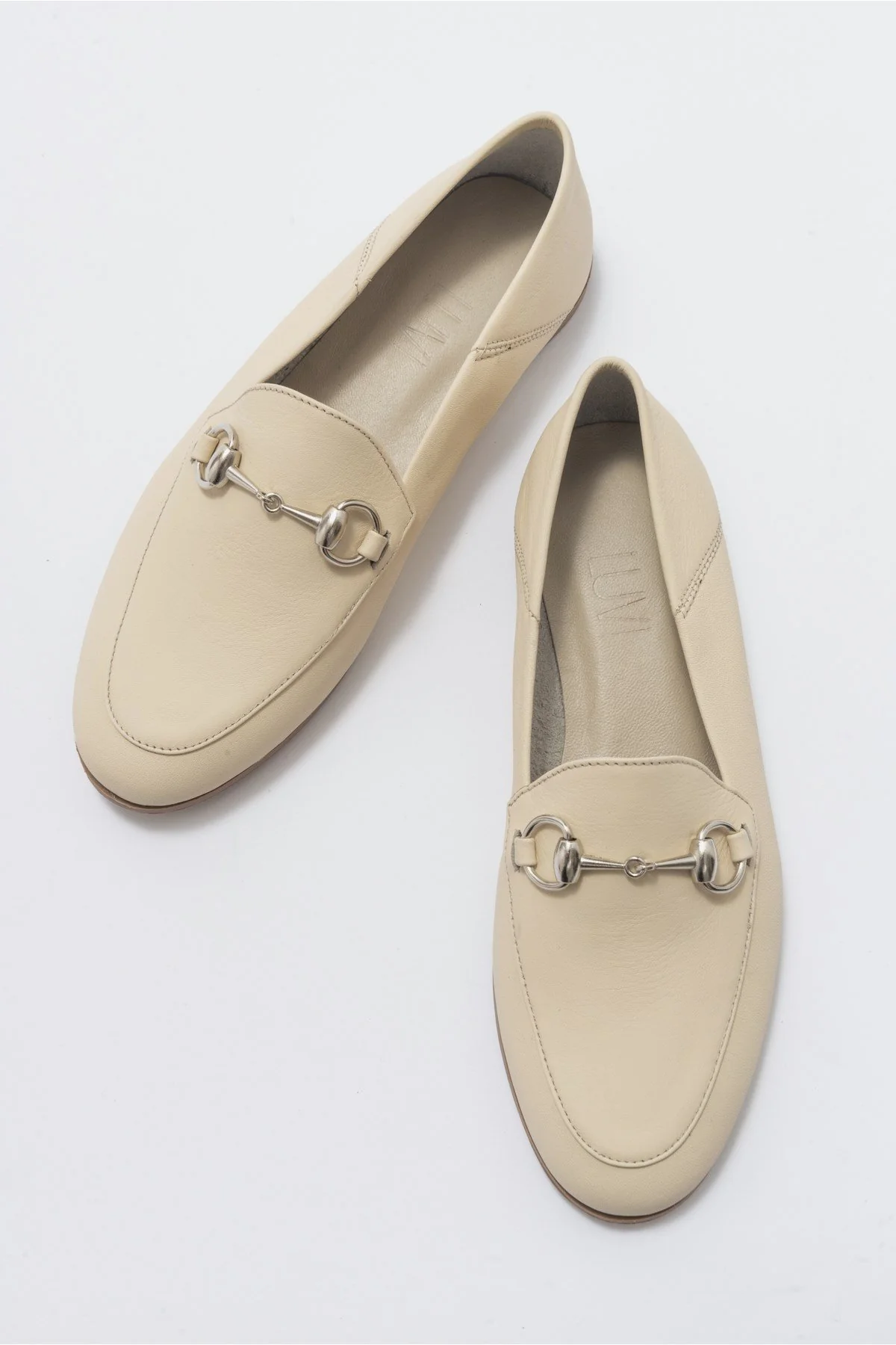 Penny - Beige Leather Horsebit Loafers - Image 4
