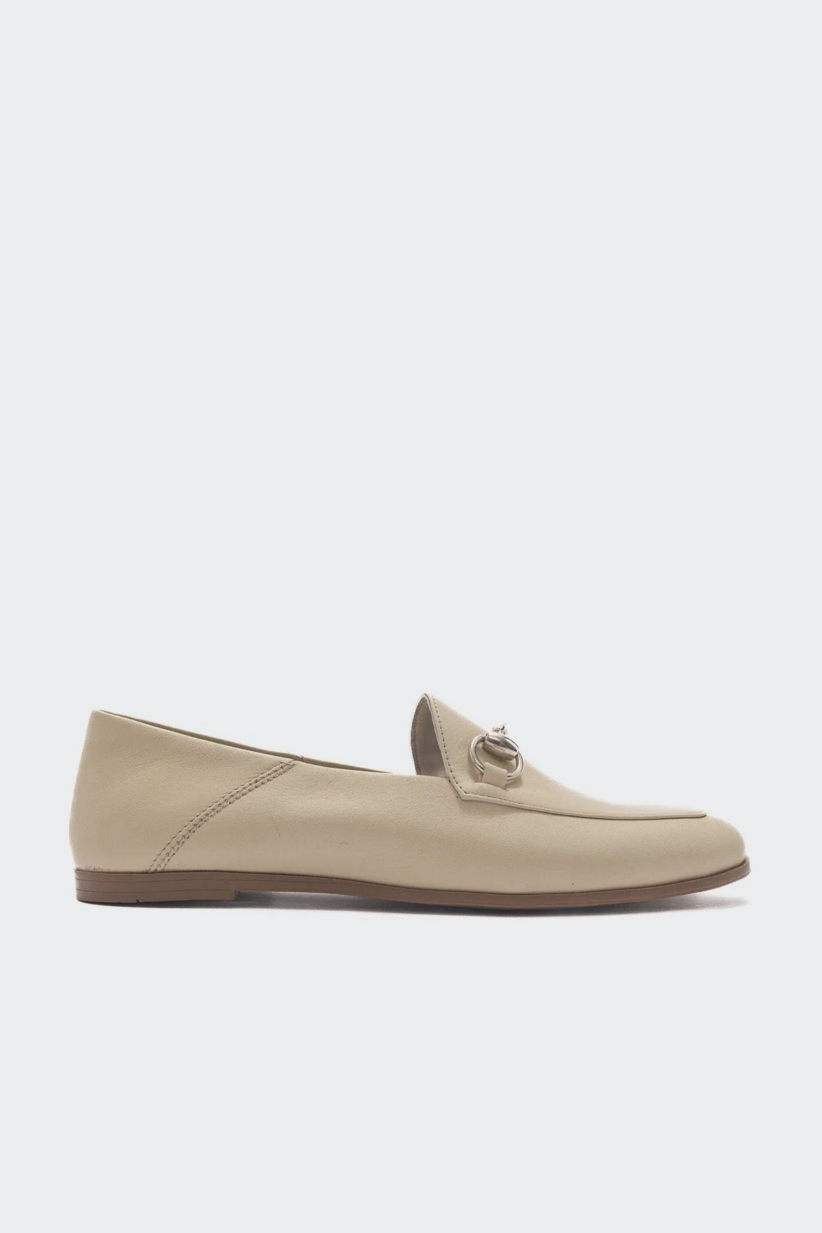 Penny - Beige Leather Horsebit Loafers - Image 6