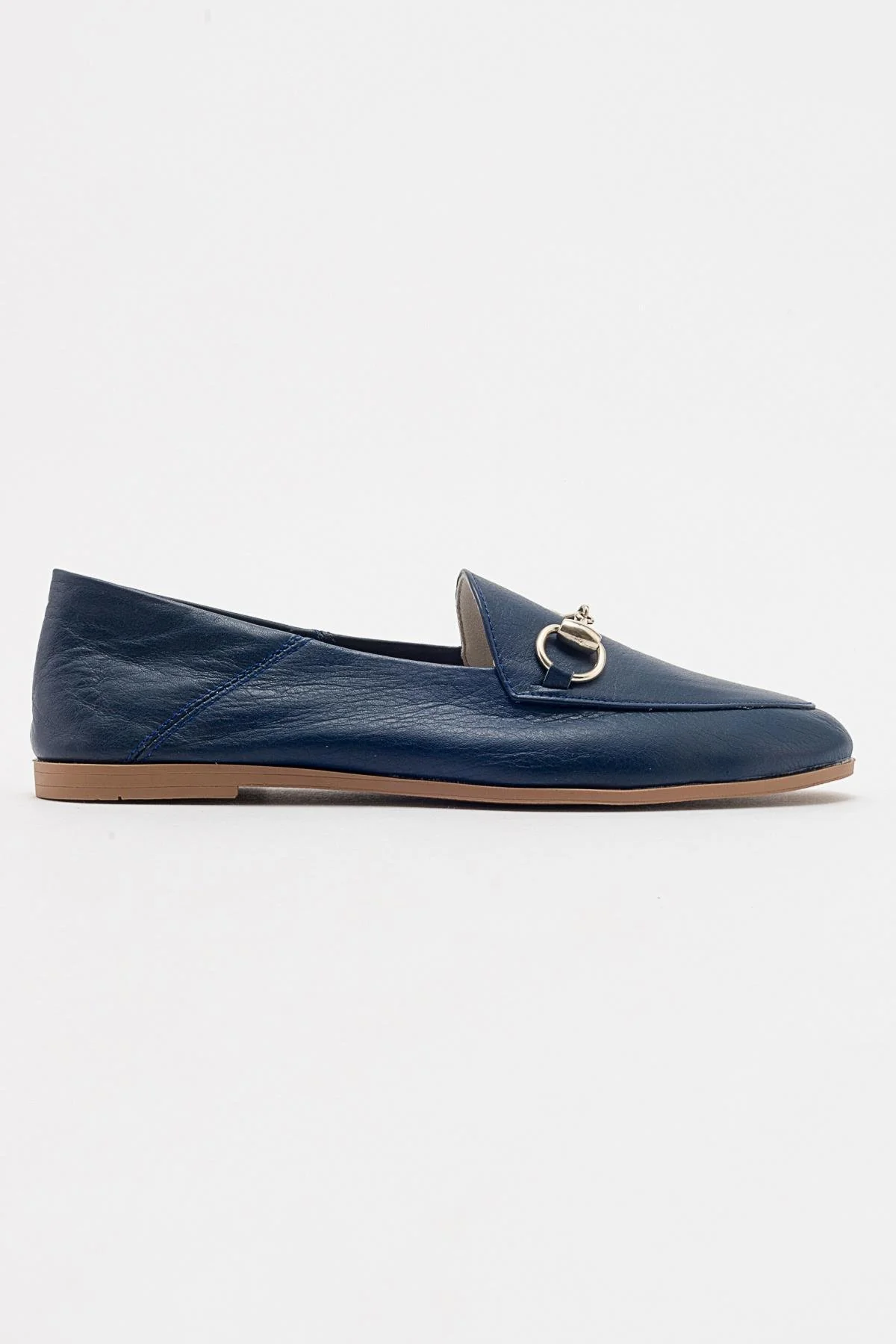 Penny - Navy Blue Leather Horsebit Loafers - Image 6