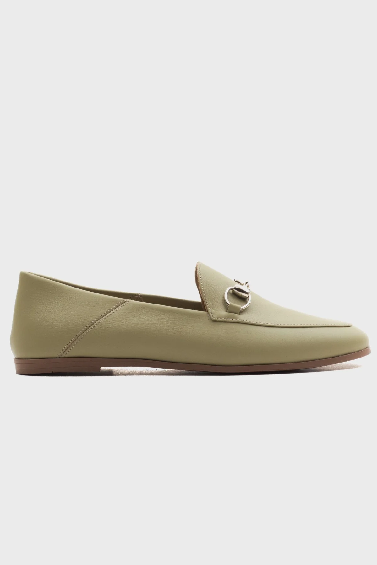 Penny - Olive Green Leather Horsebit Loafers - Image 5