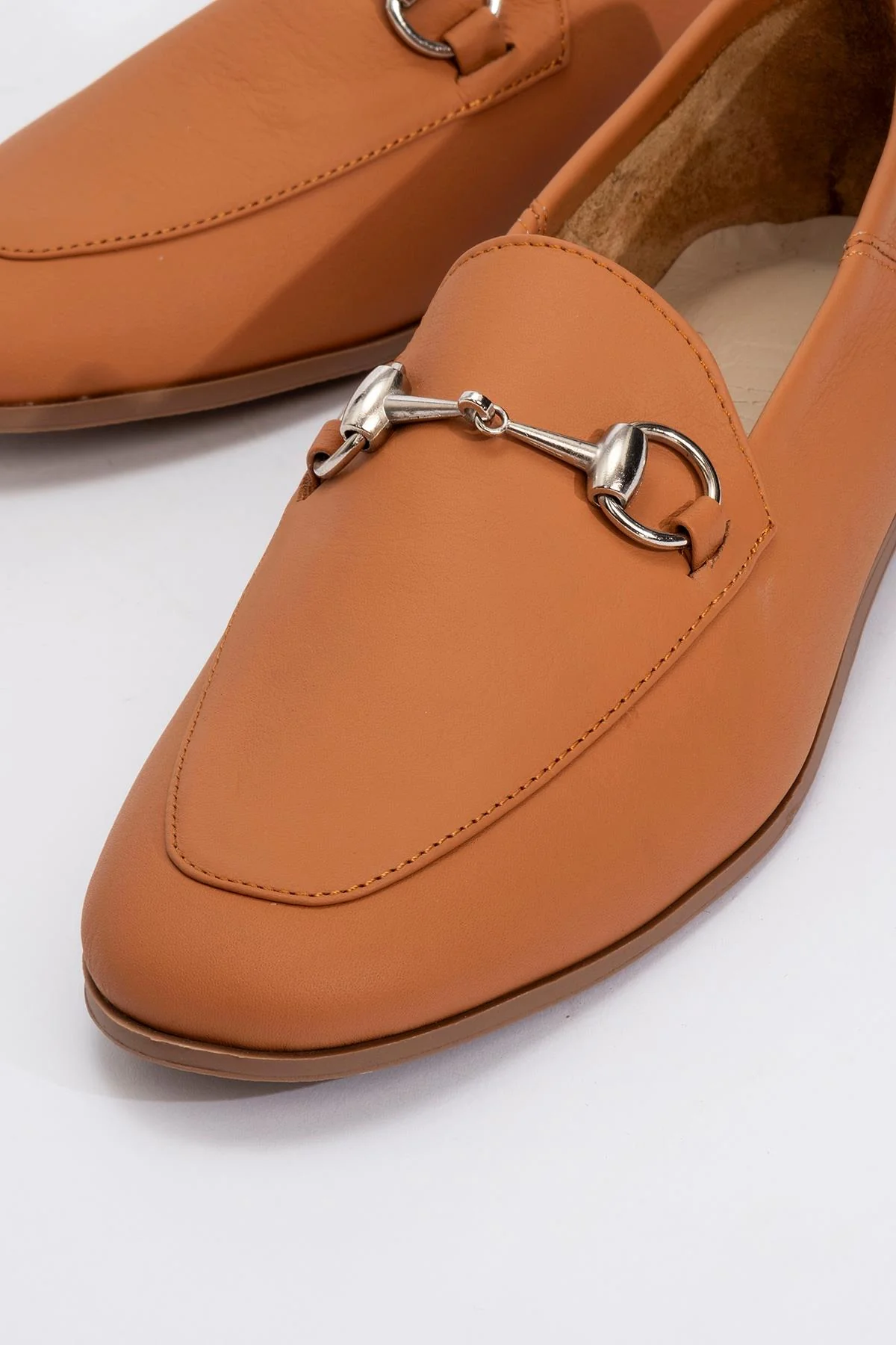 Penny - Orange Leather Horsebit Loafers - Image 3