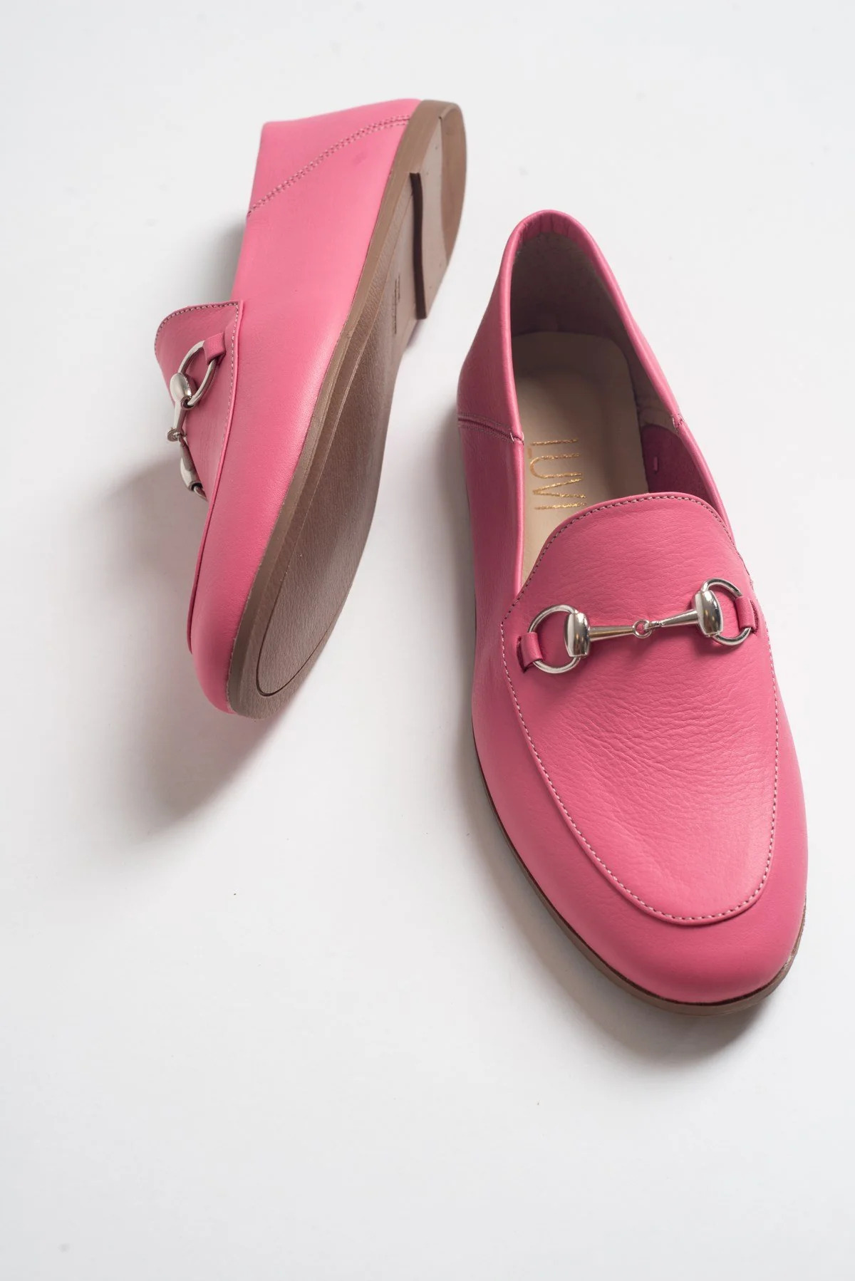 Penny - Pink Leather Horsebit Loafers - Image 3