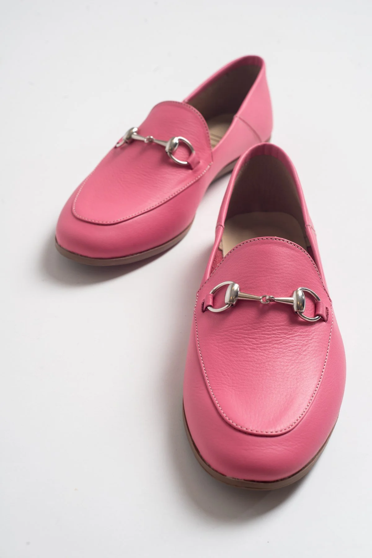Penny - Pink Leather Horsebit Loafers - Image 4