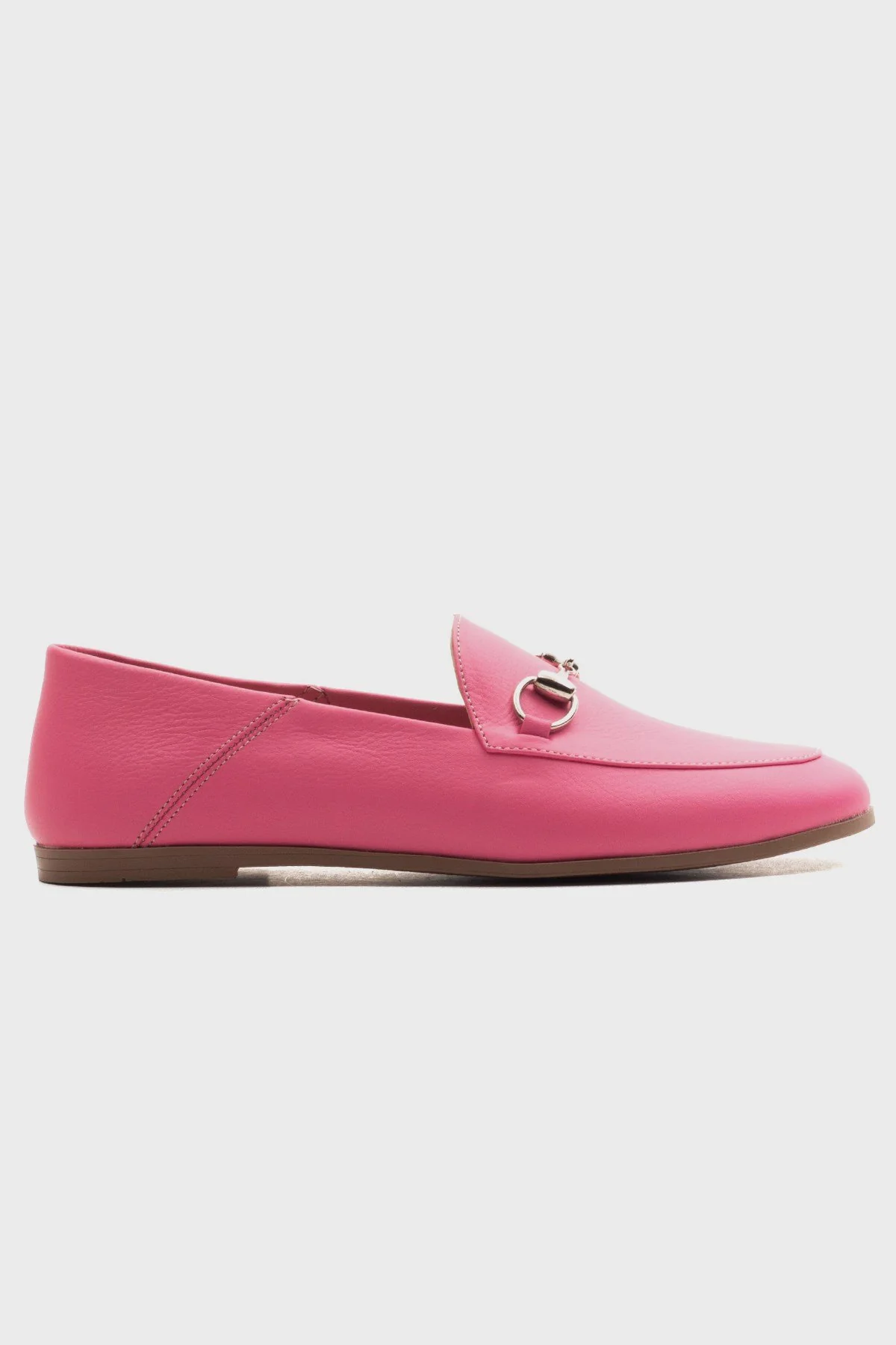Penny - Pink Leather Horsebit Loafers - Image 5