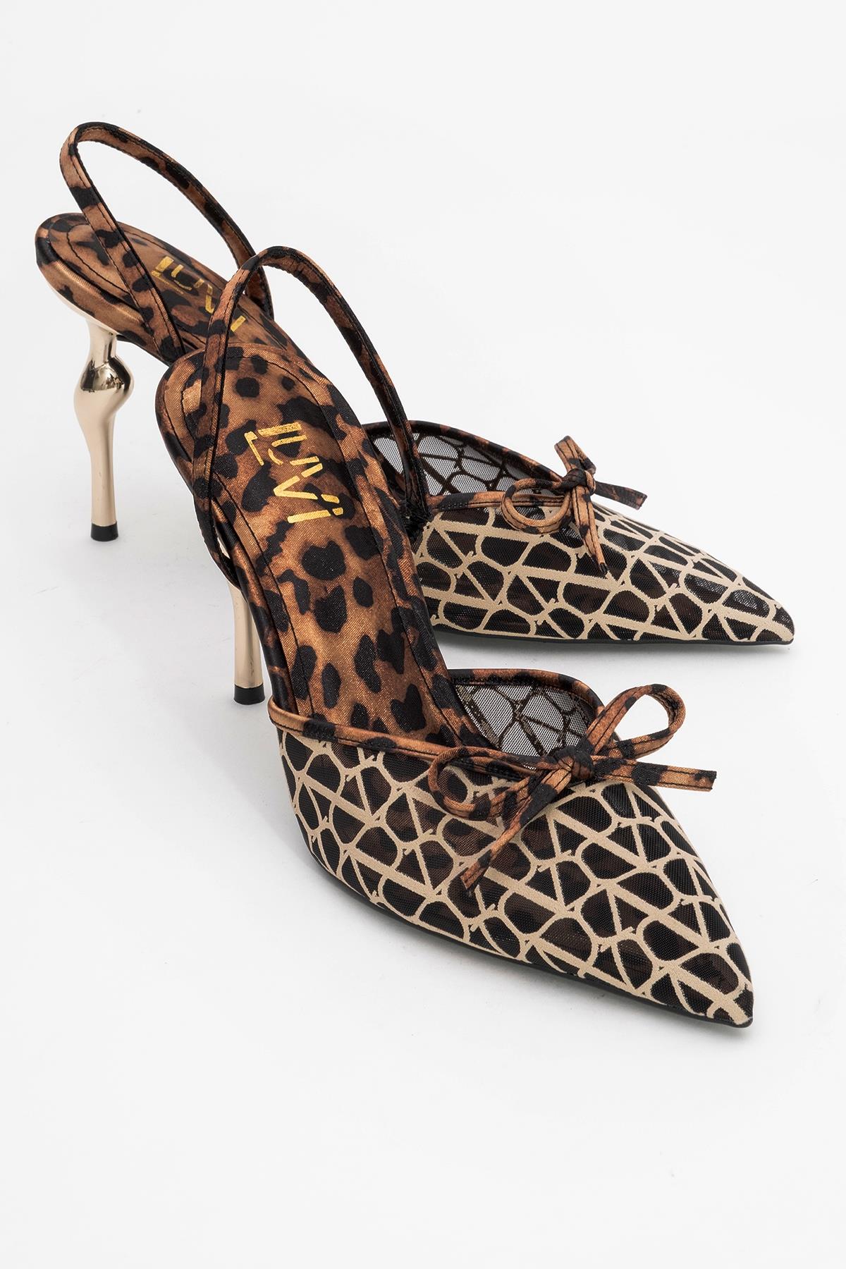 Peony - Black And Yellow Mesh Bow Pointed Toe Pump (Women)
