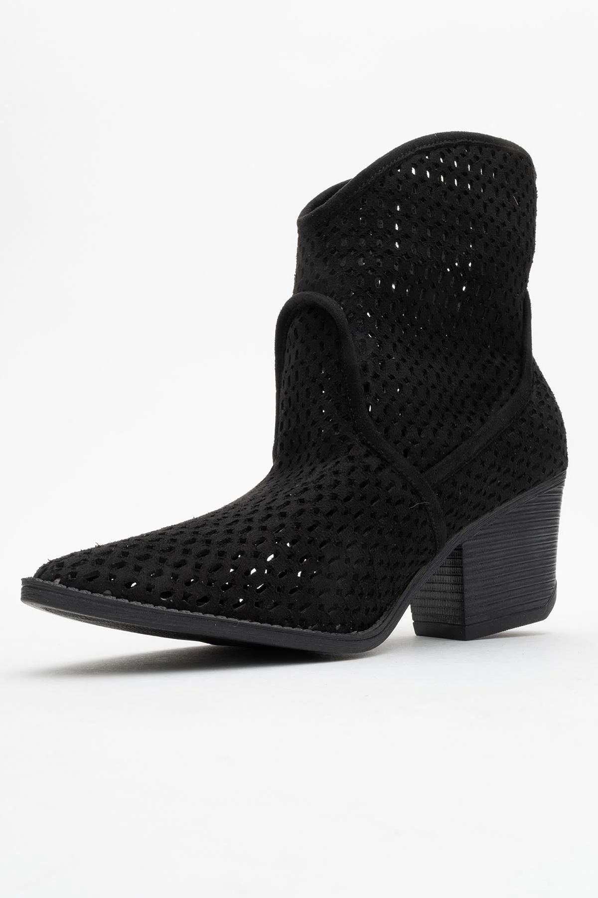 Pera Black Block Heel Boot (Women) - Image 7