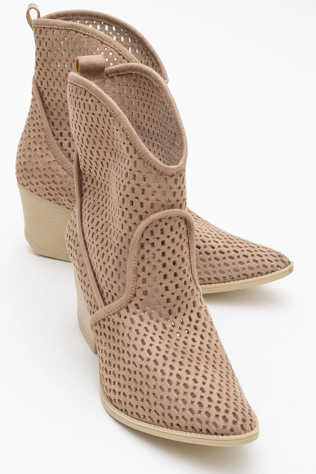 Pera Dark Beige Block Heel Boot (Women) - Image 4