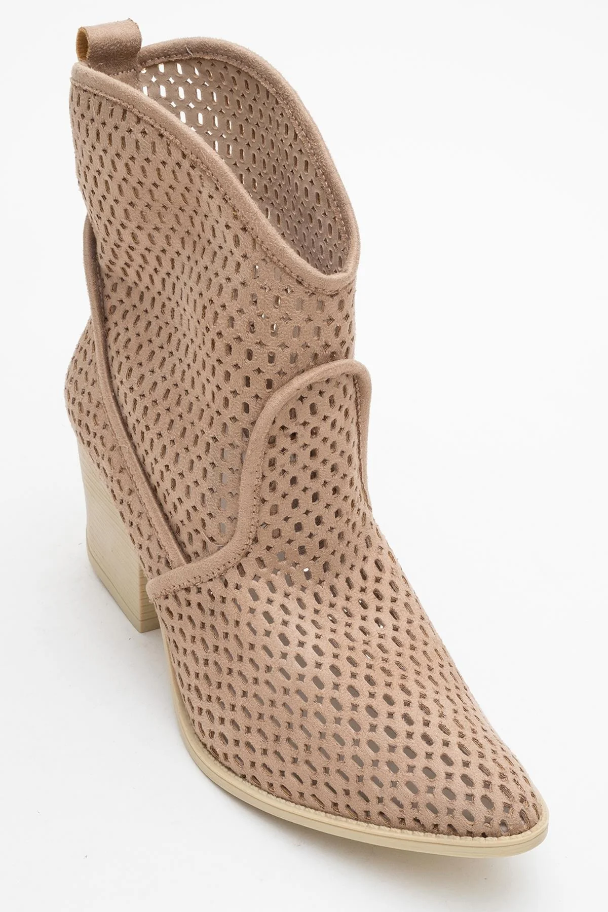 Pera Dark Beige Block Heel Boot (Women) - Image 6