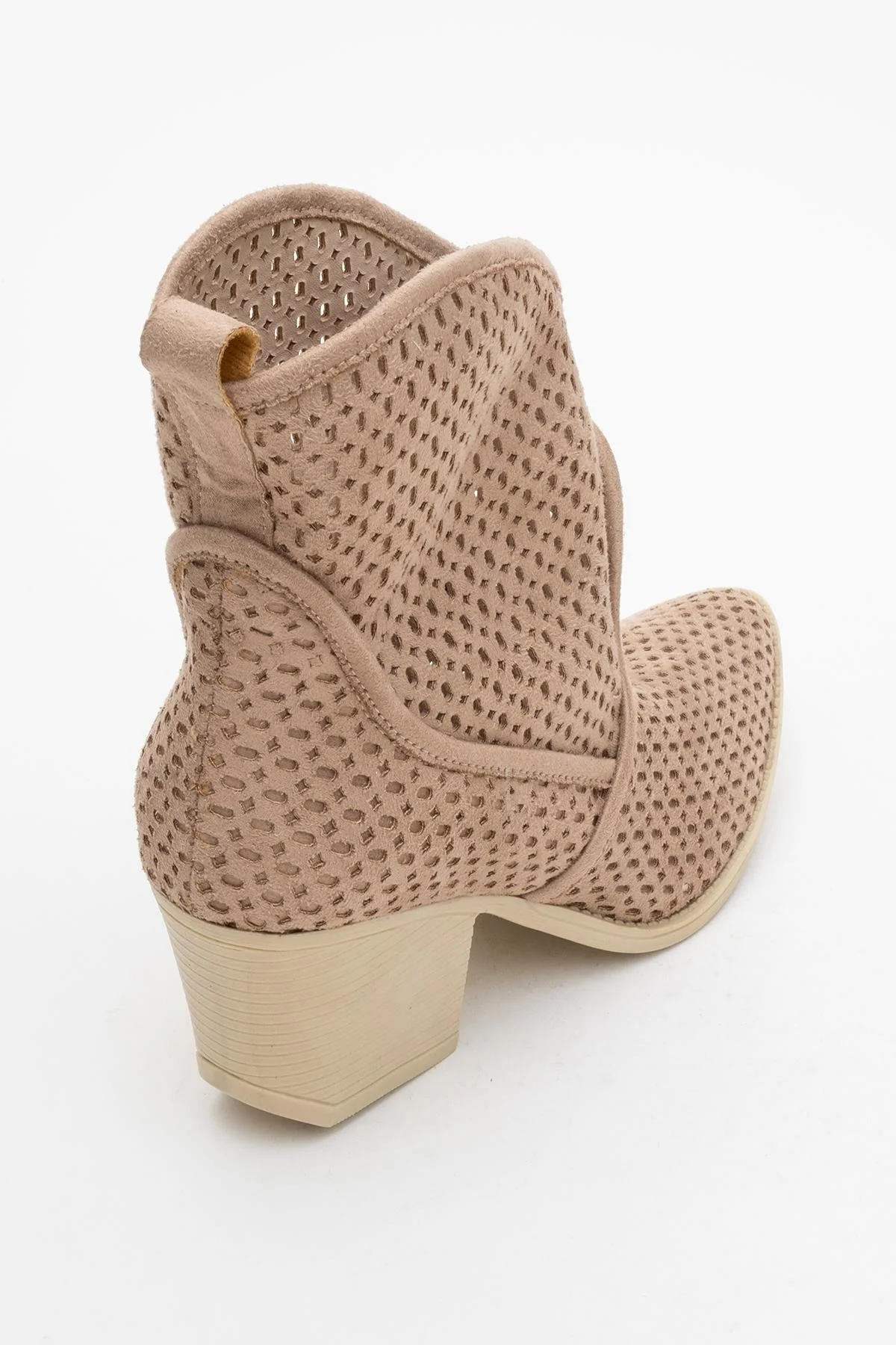 Pera Dark Beige Block Heel Boot (Women) - Image 8