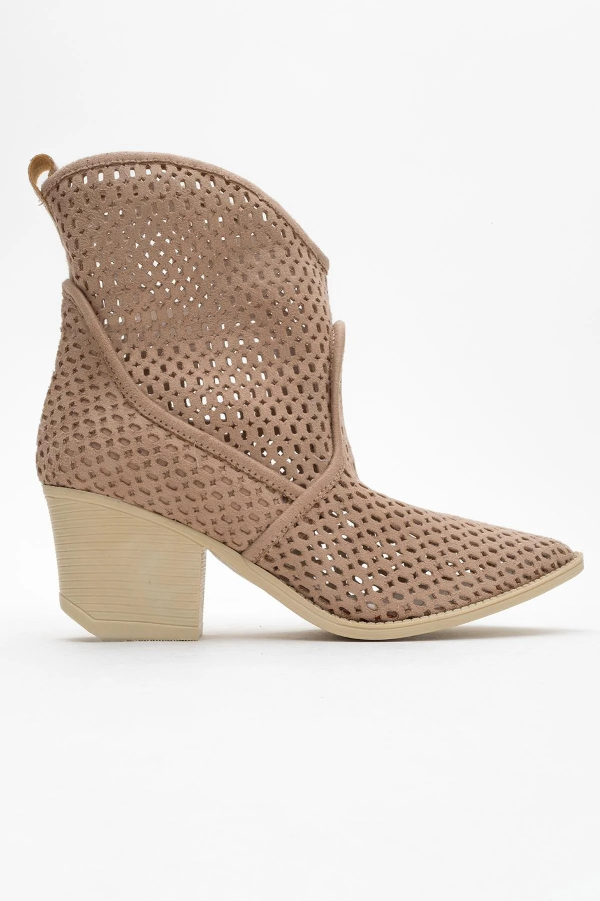 Pera Dark Beige Block Heel Boot (Women) - Image 9