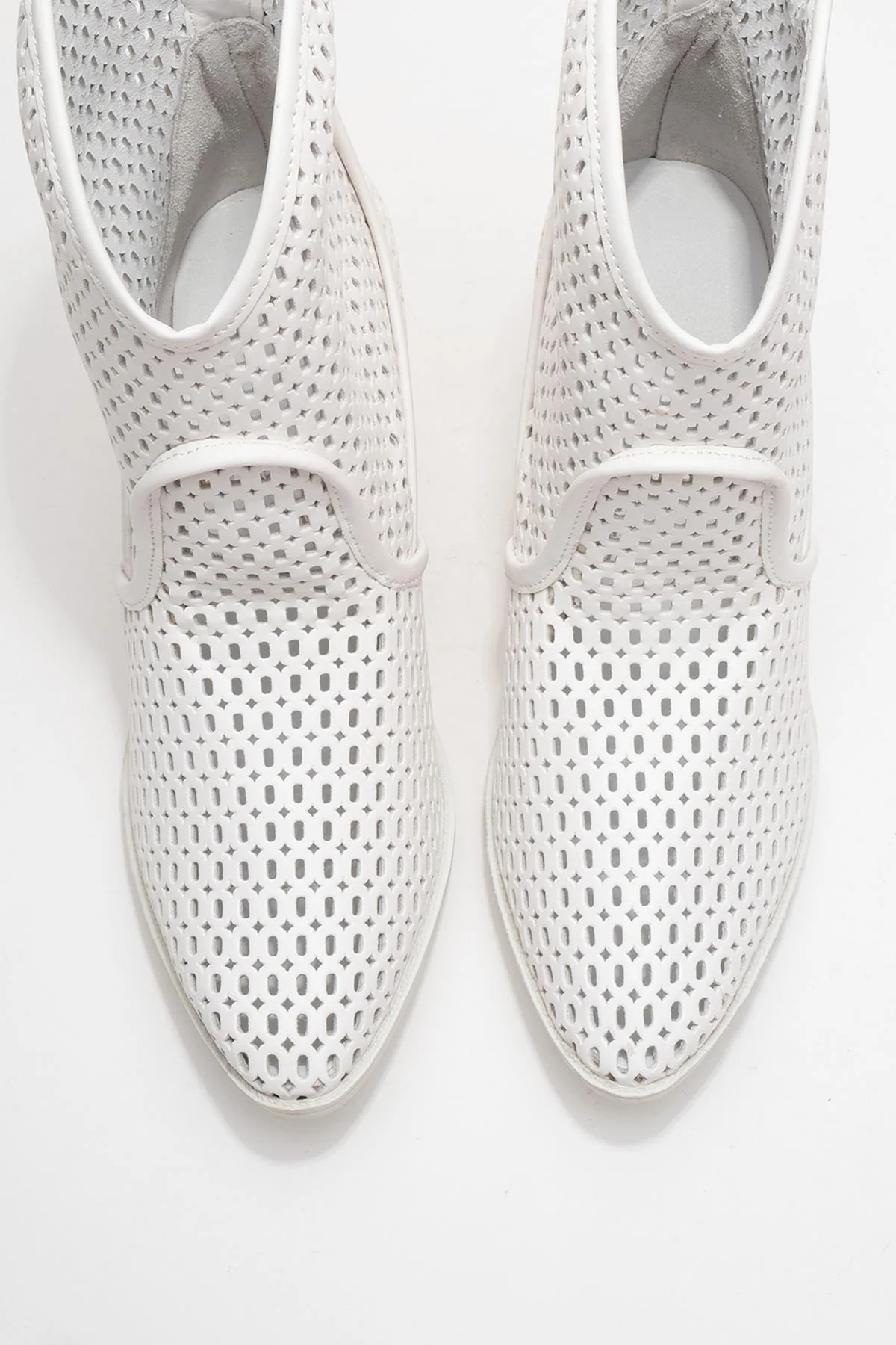 Pera White Block Heel Boot (Women) - Image 2
