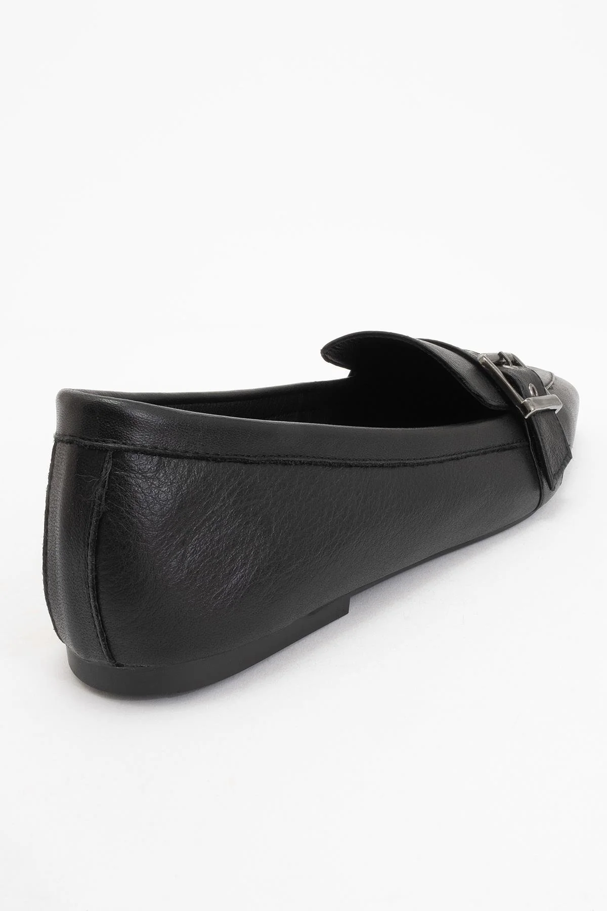Periwinkle - Black Leather Loafers (Women) - Image 4