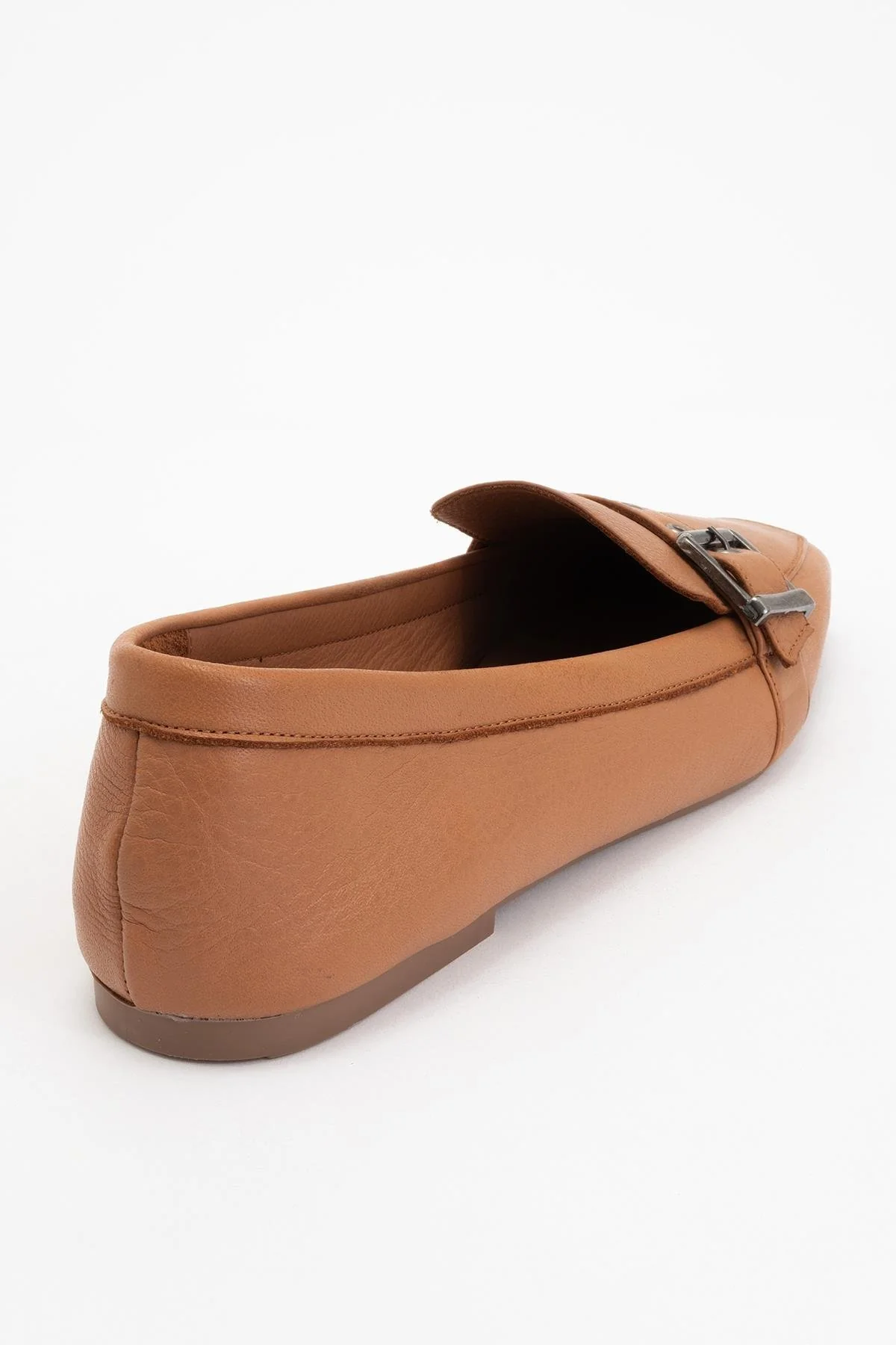 Periwinkle - Cognac Brown Leather Loafers (Women) - Image 4