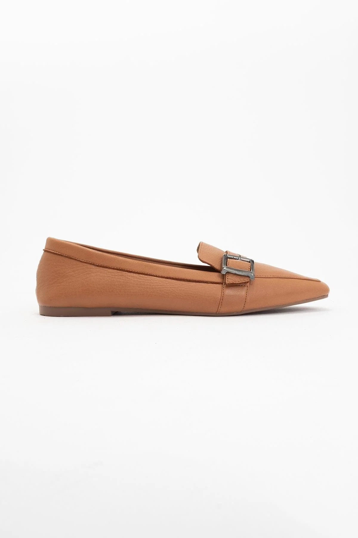 Periwinkle - Cognac Brown Leather Loafers (Women) - Image 5