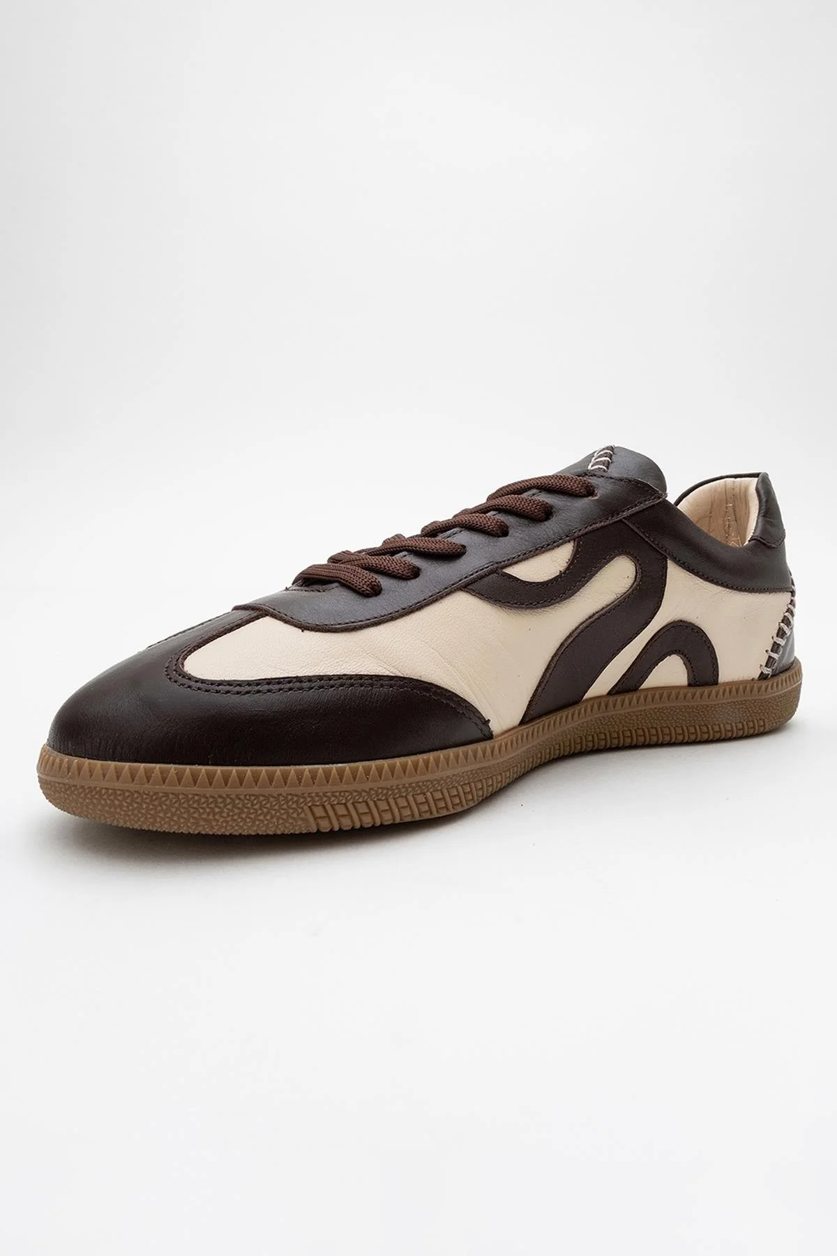 Perry - Brown Leather Sneakers (Women) - Image 3