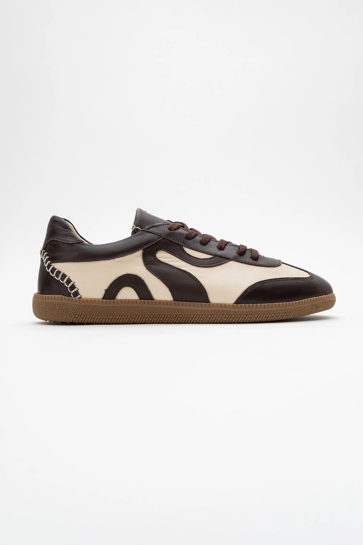Perry - Brown Leather Sneakers (Women) - Image 5