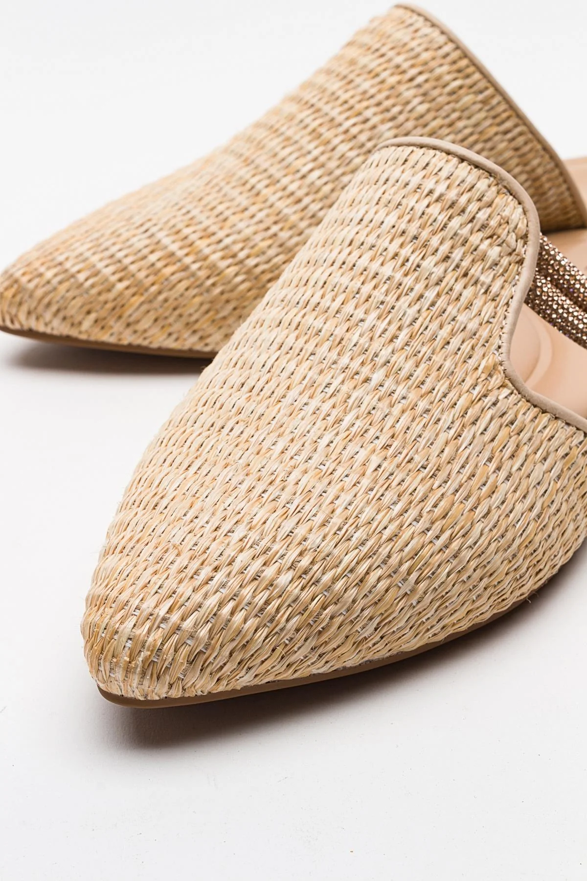 Pesa - Cream Woven Embellished Slide (Women) - Image 4