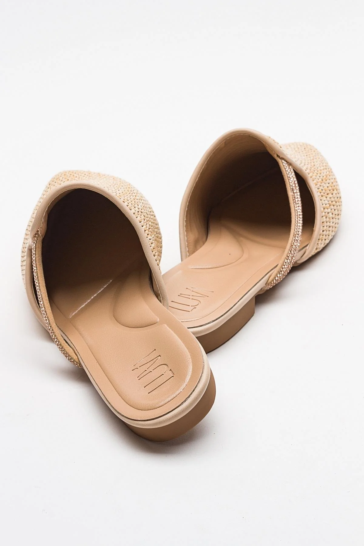 Pesa - Cream Woven Embellished Slide (Women) - Image 5