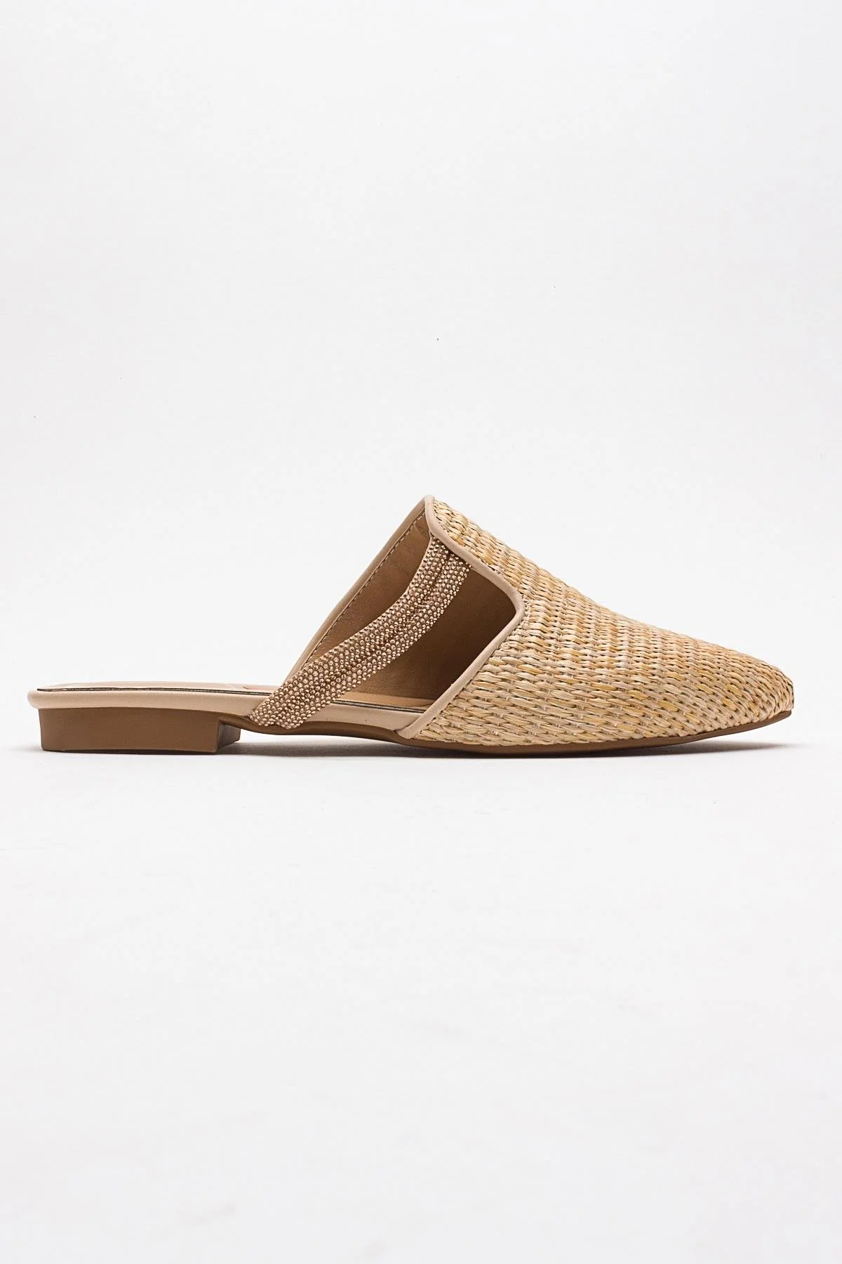 Pesa - Cream Woven Embellished Slide (Women) - Image 6