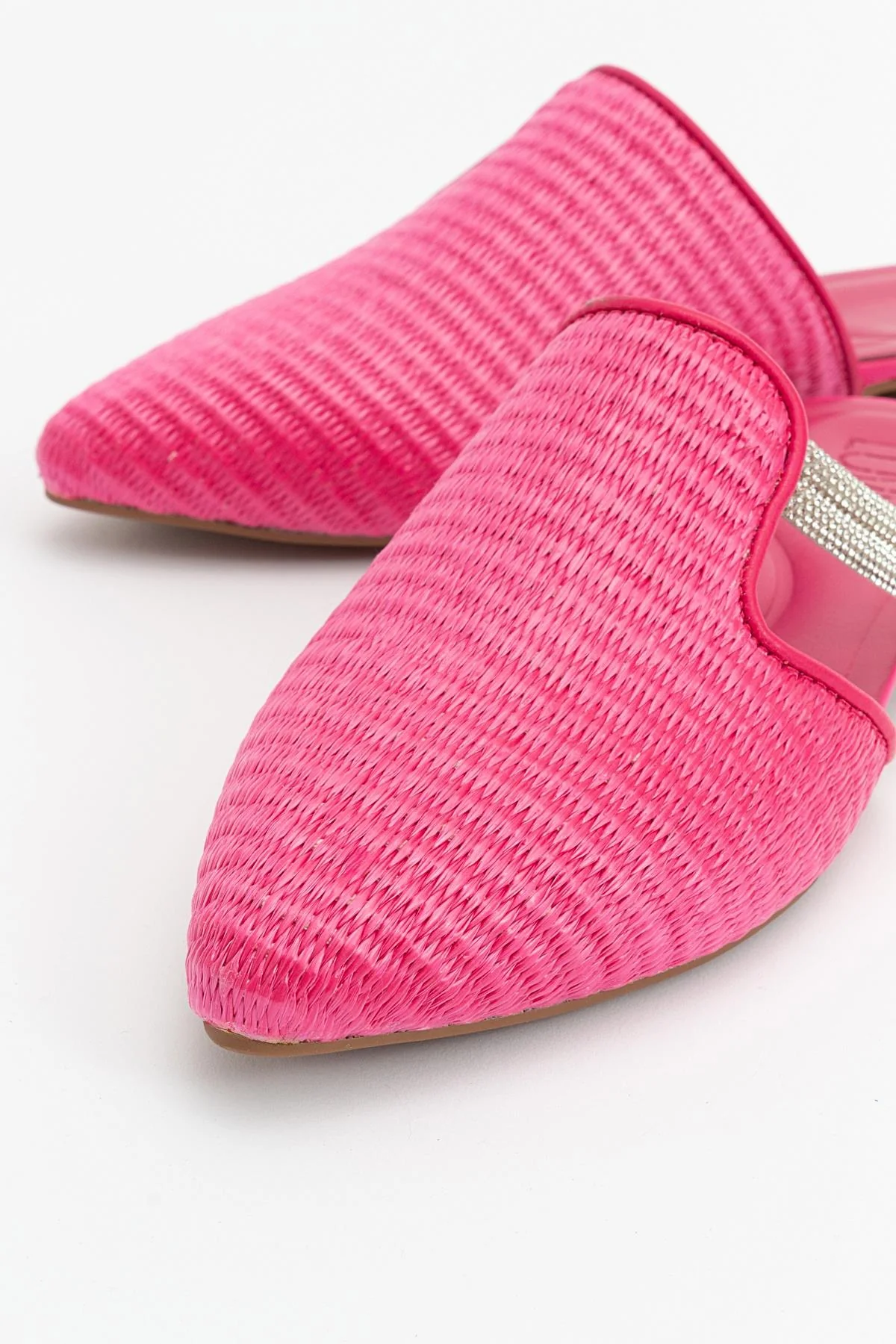 Pesa - Fuchsia Woven Embellished Slide (Women) - Image 4