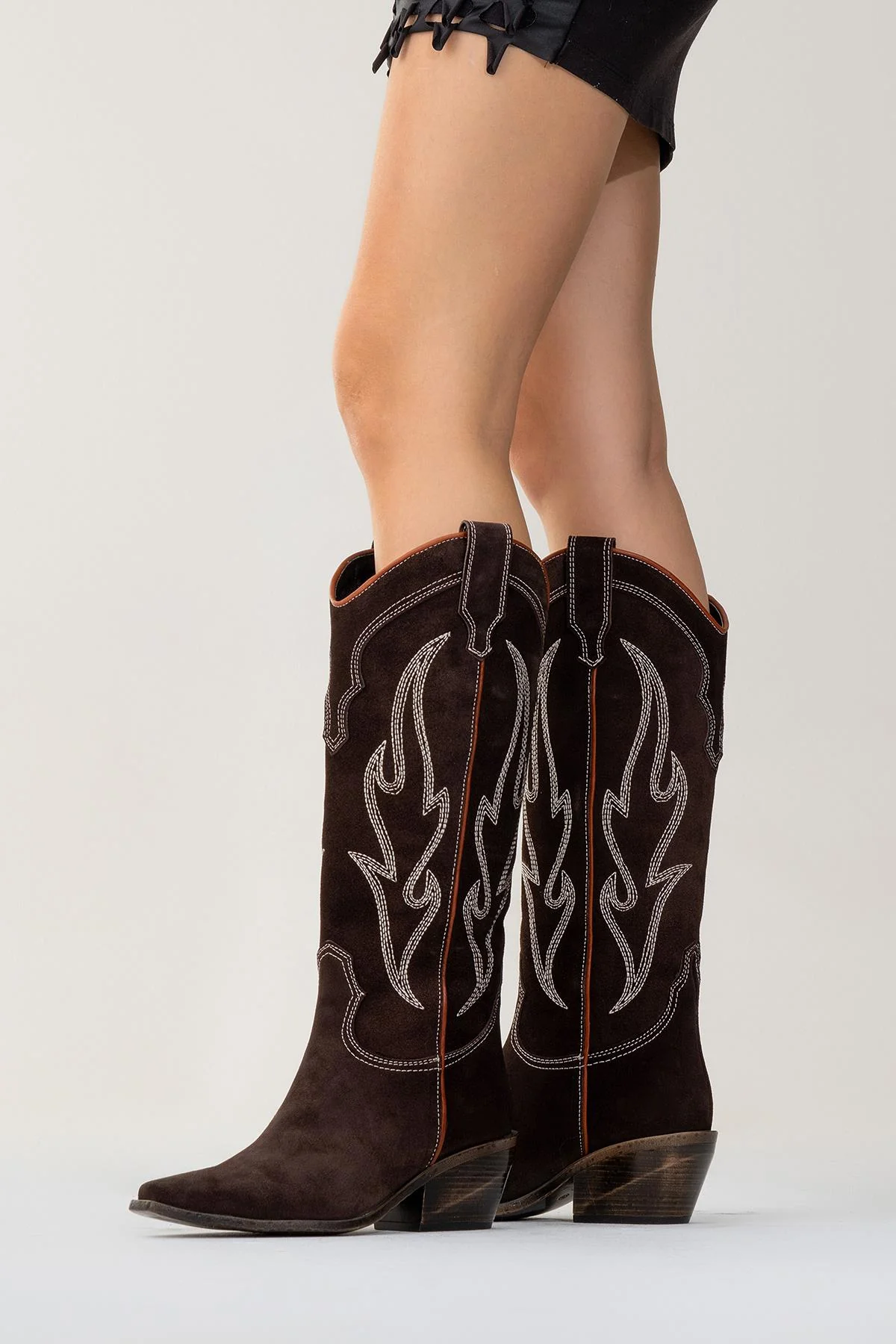 Pietro - Brown Genuine Suede Western Boot (Women) - Image 10