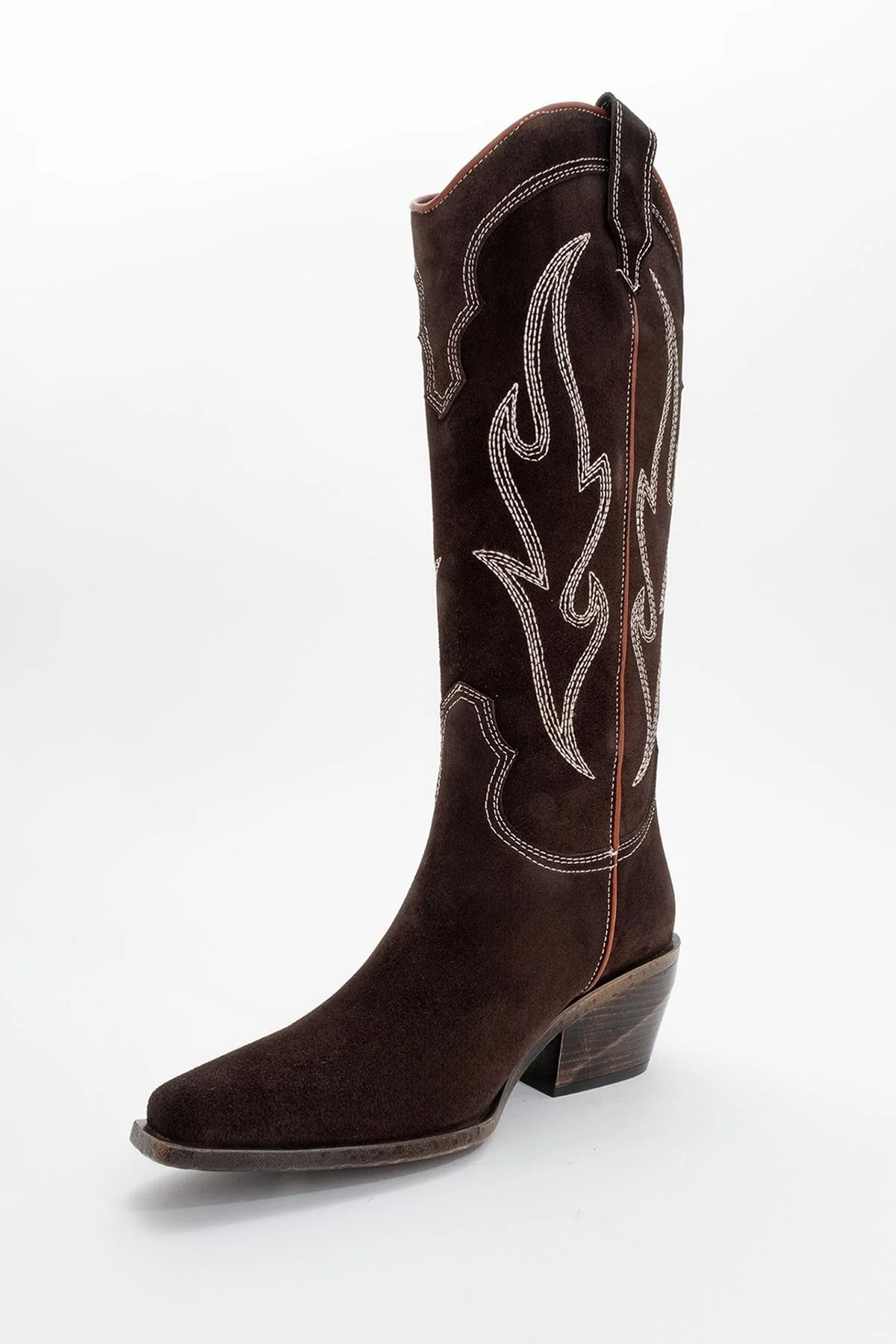Pietro - Brown Genuine Suede Western Boot (Women) - Image 3