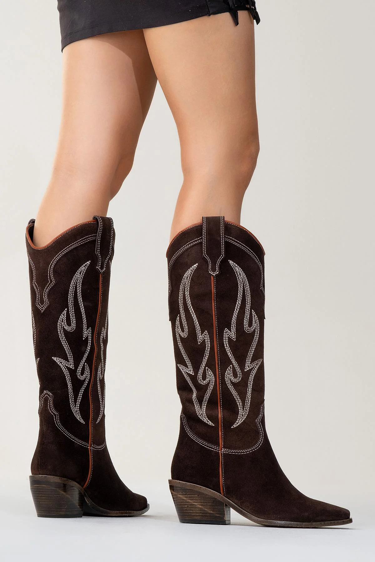 Pietro - Brown Genuine Suede Western Boot (Women) - Image 6