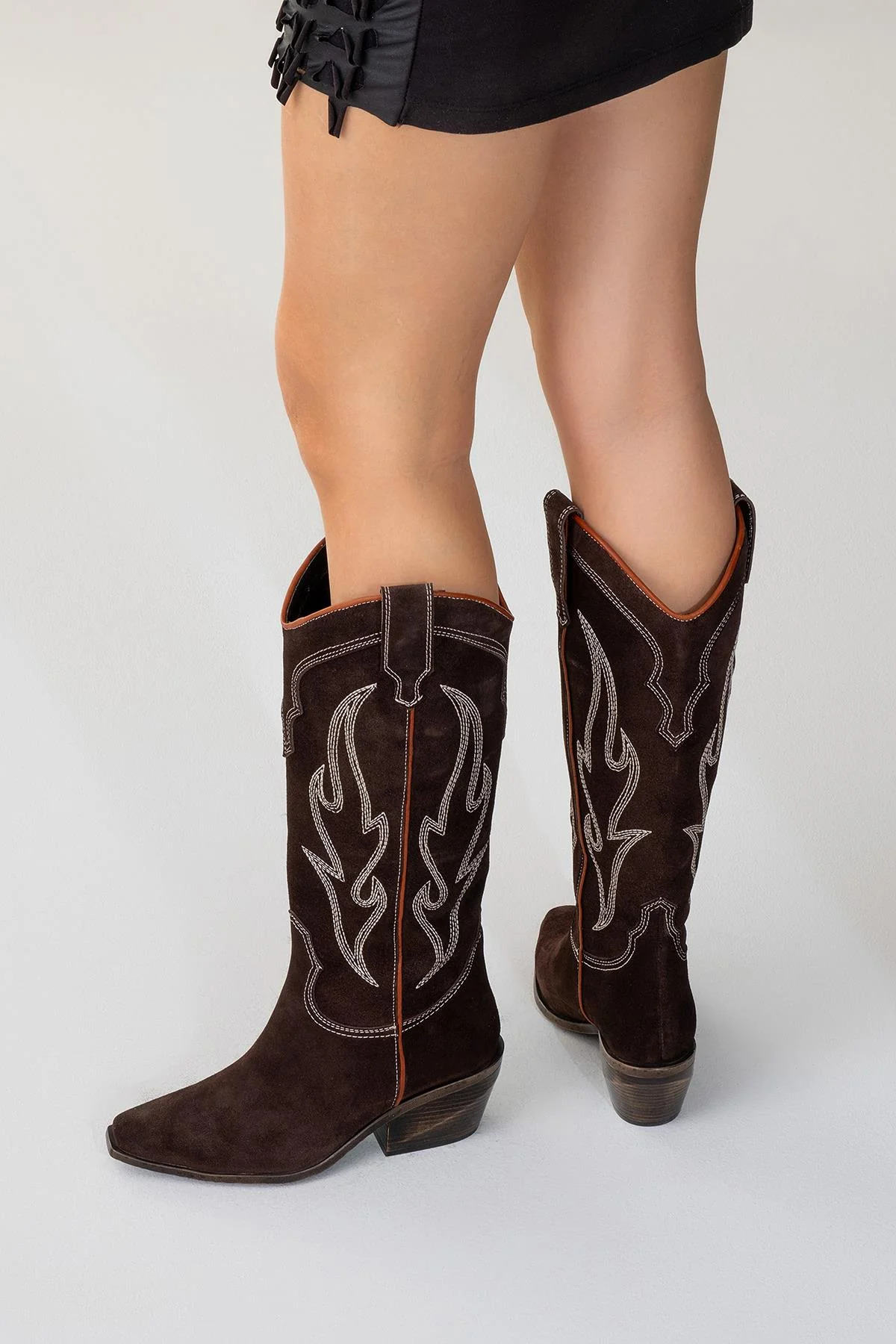 Pietro - Brown Genuine Suede Western Boot (Women) - Image 7
