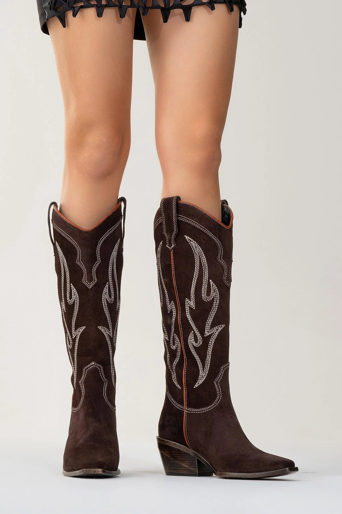 Pietro - Brown Genuine Suede Western Boot (Women) - Image 8