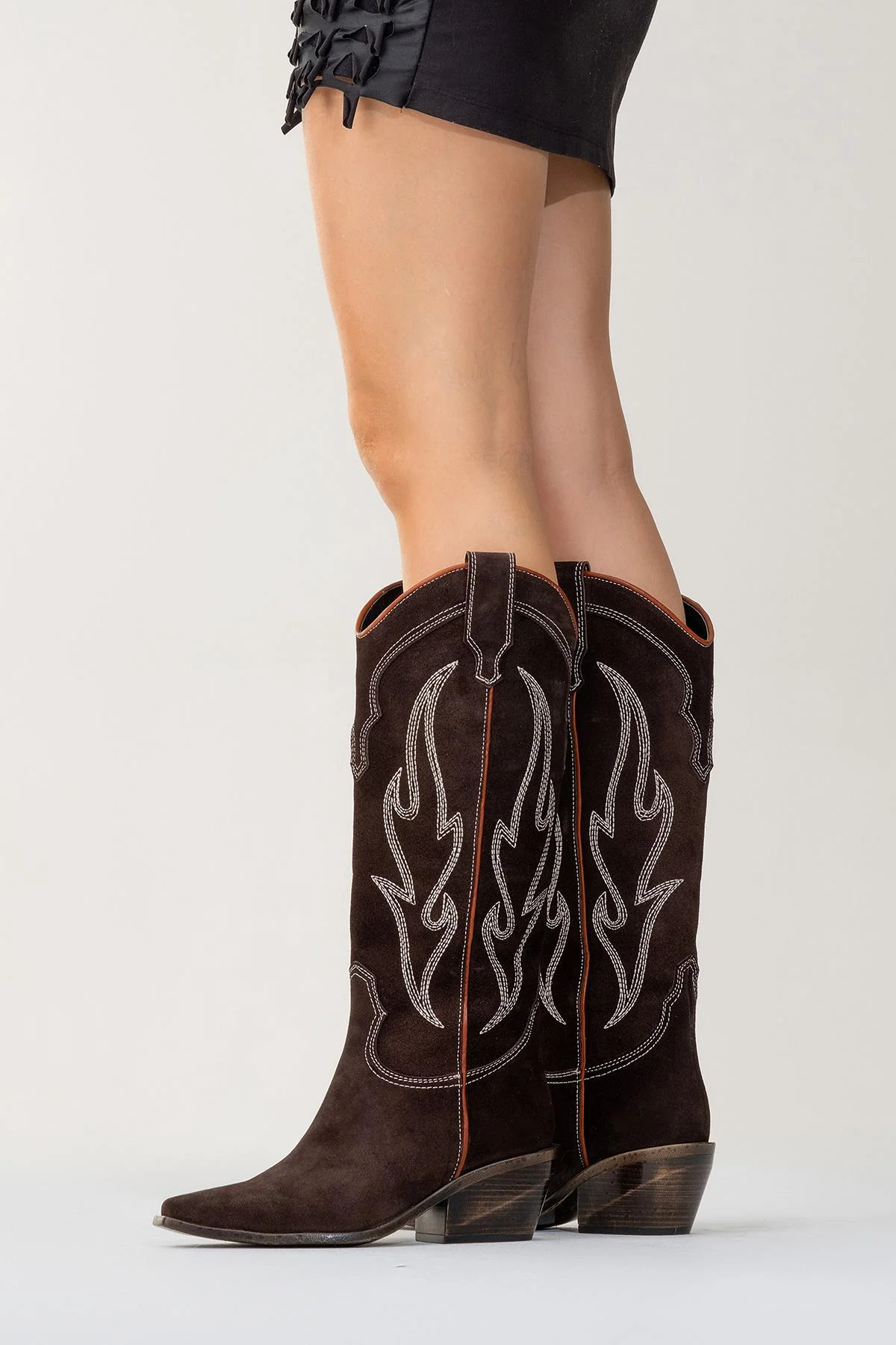 Pietro - Brown Genuine Suede Western Boot (Women) - Image 9