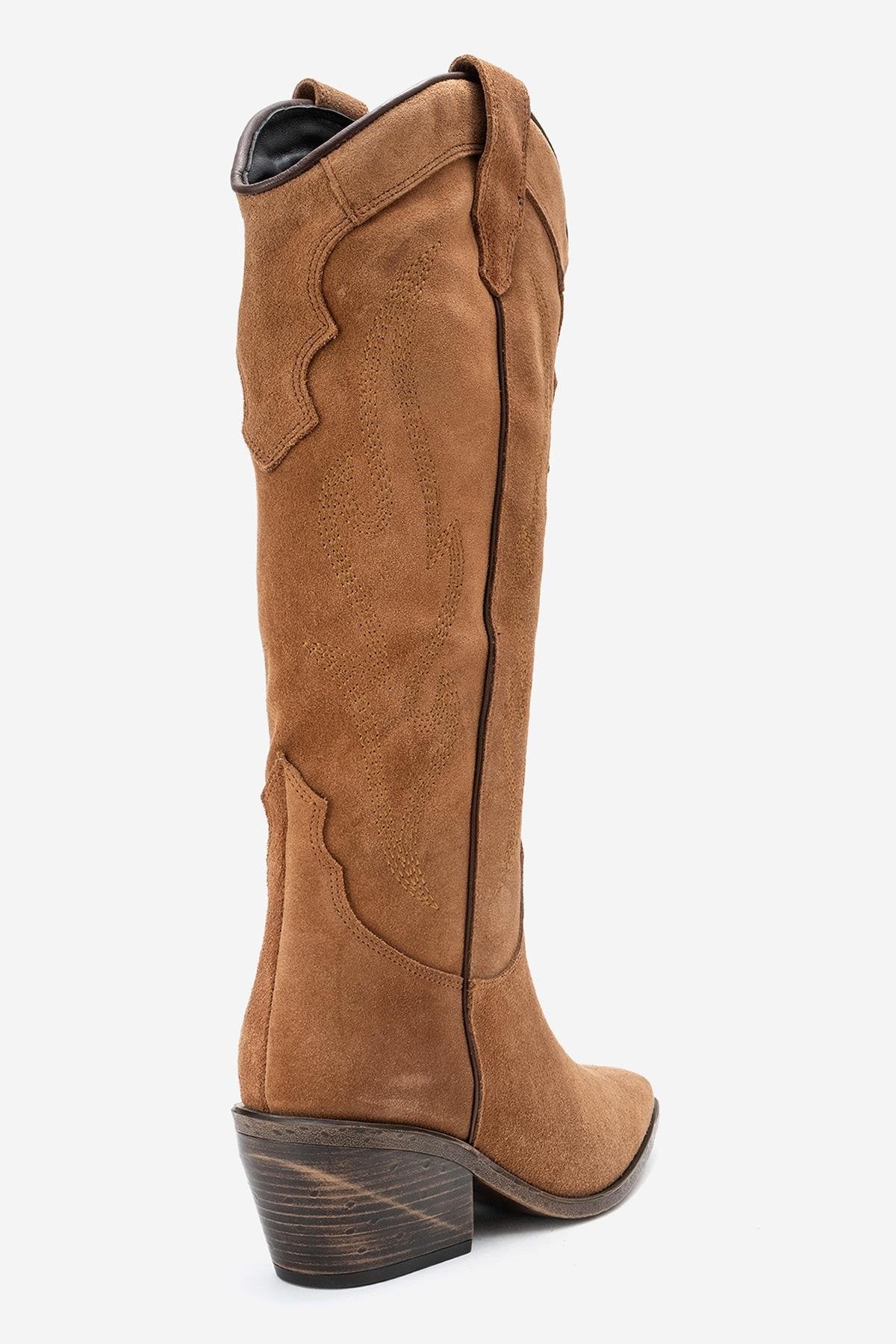 Pietro - Taupe Genuine Leather Western Boot (Women) - Image 5