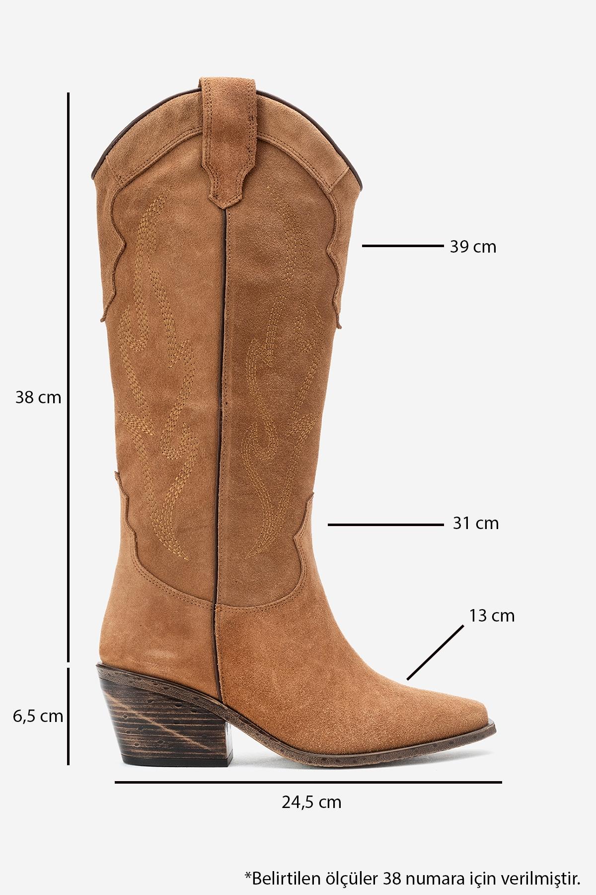 Pietro - Taupe Genuine Leather Western Boot (Women) - Image 6