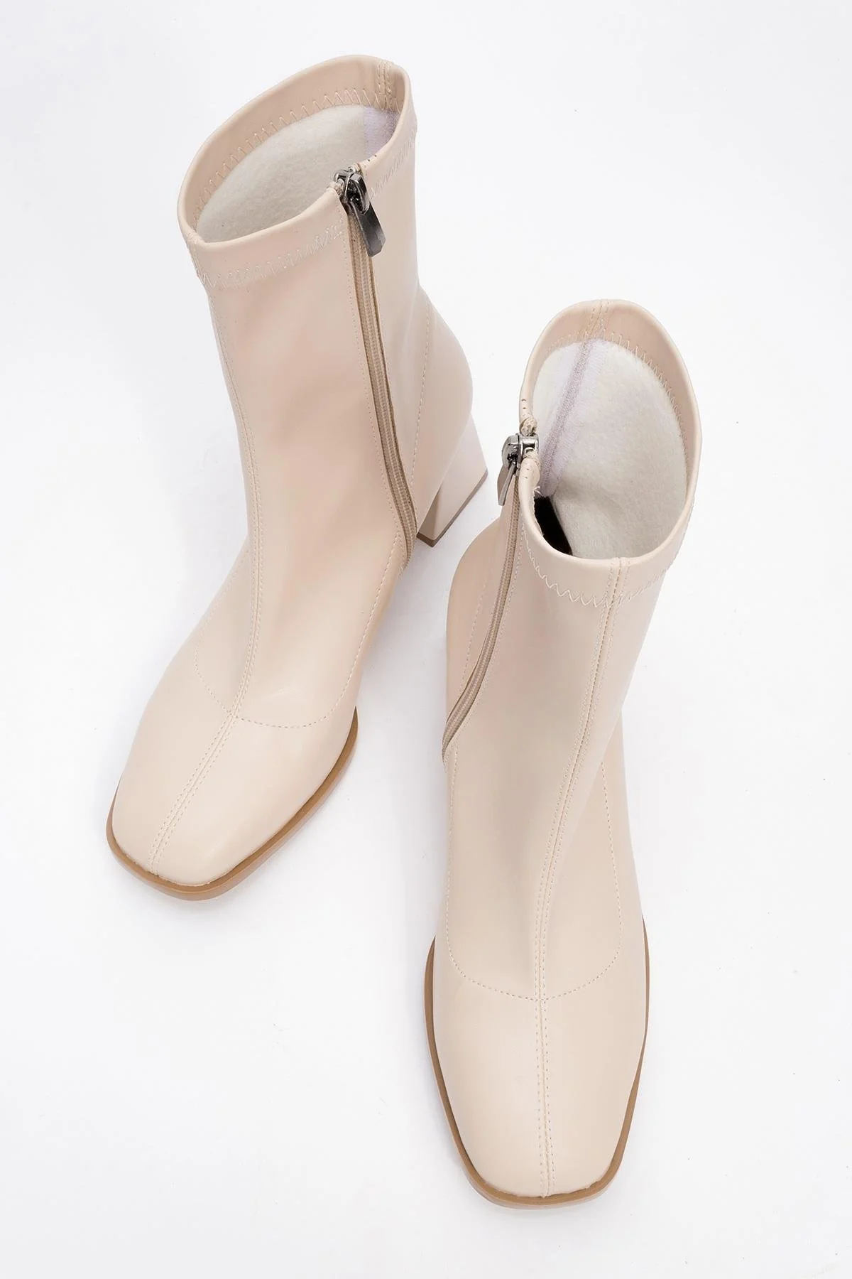 Plesa Beige Chunky Heel Boot (Women) - Image 2